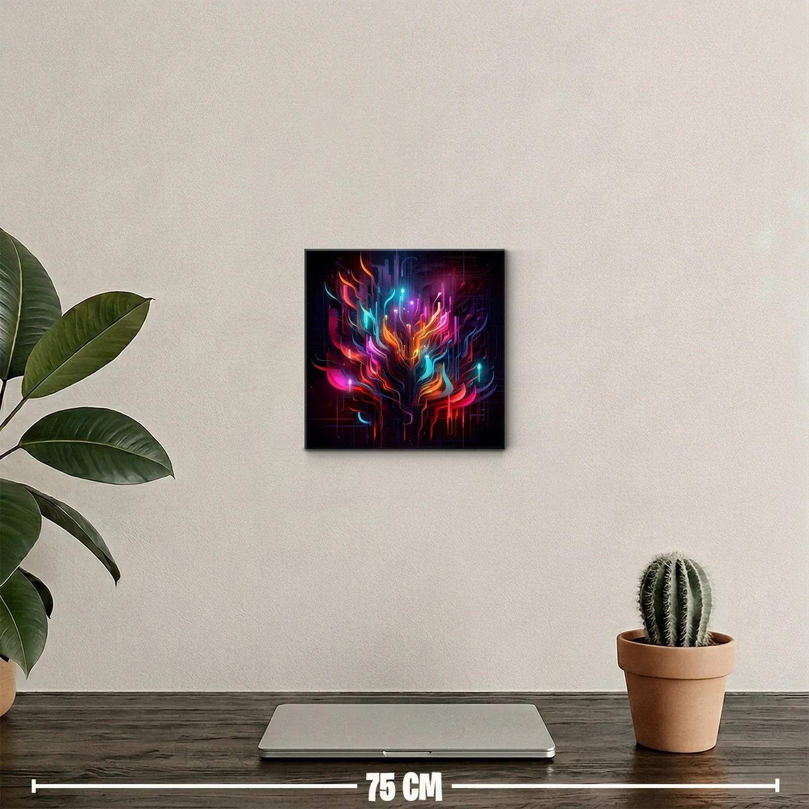 Composición Abstracta en Explosión de Colores Vibrantes — miniatura 2
