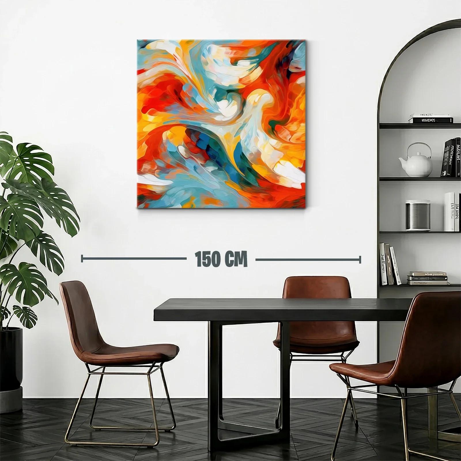 Cuadro abstracto con remolinos vivos y energía vibrante — miniatura 2
