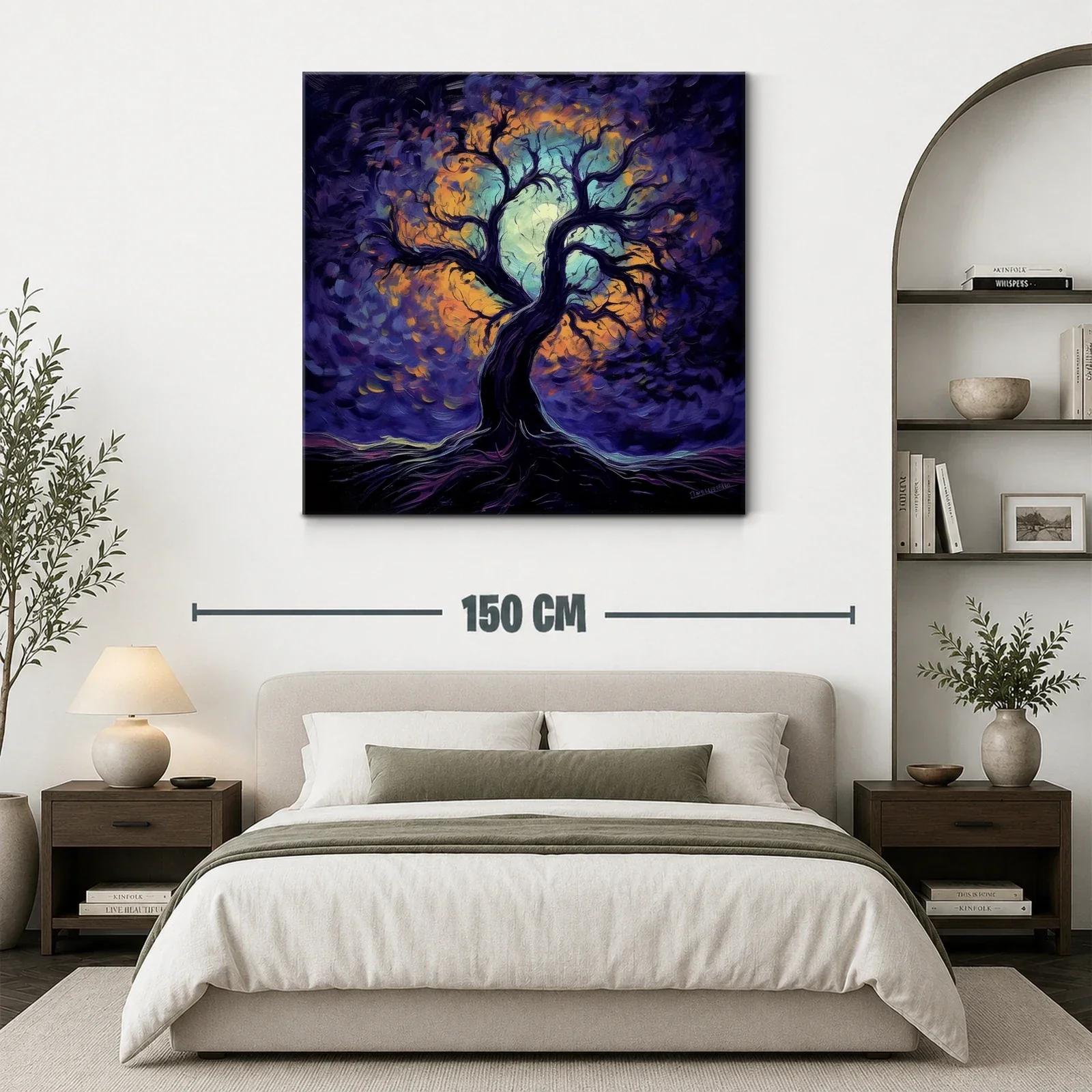 Árbol místico bajo la luz de luna vibrante — miniatura 3