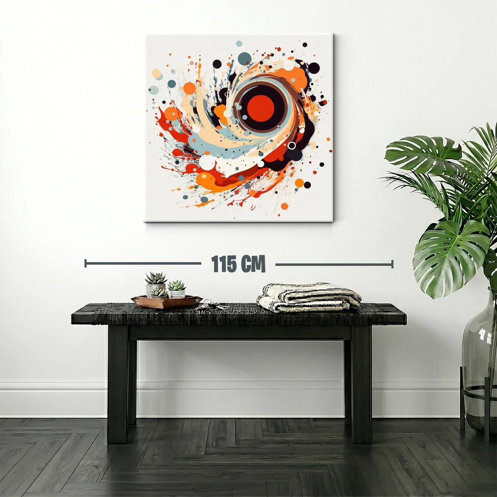 Explosión abstracta con tonos cálidos y contrastes vivos — miniatura 2