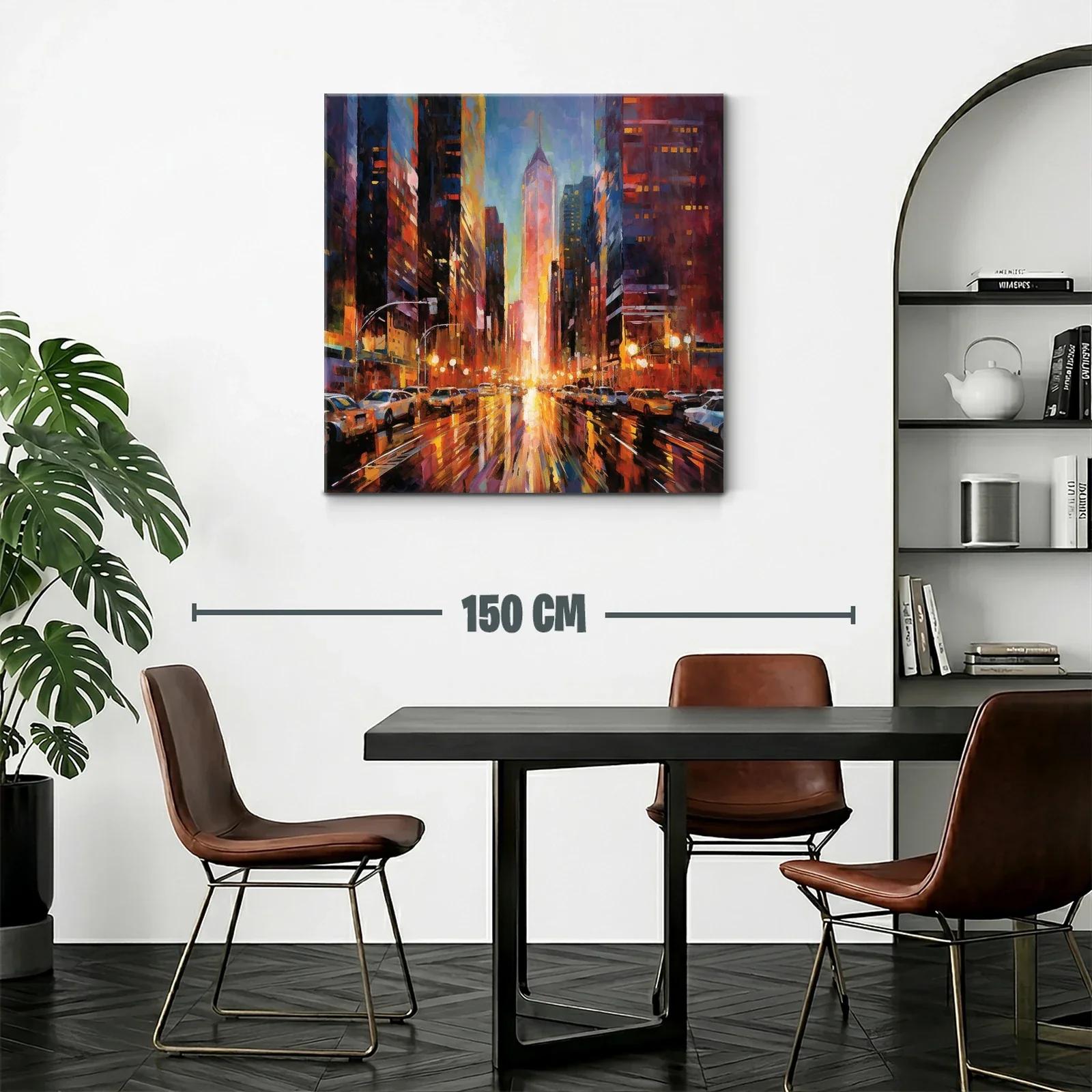 Atardecer urbanita con reflejos intensos y vibrantes — miniatura 2