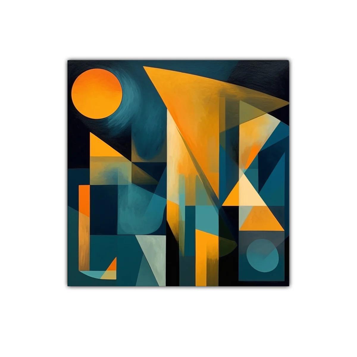 Composición abstracta con formas geométricas y tonos cálidos — imagen principal