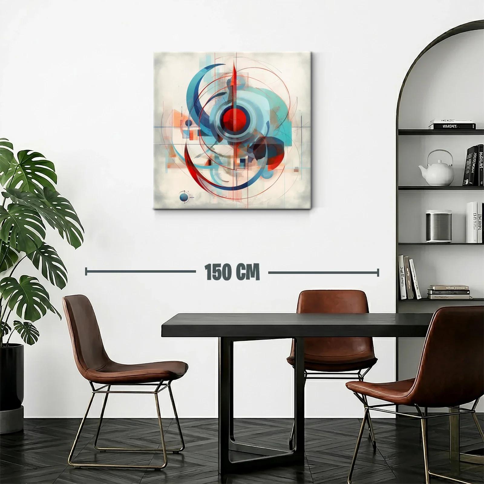 Composición abstracta con dinámicas formas curvas y líneas — miniatura 2