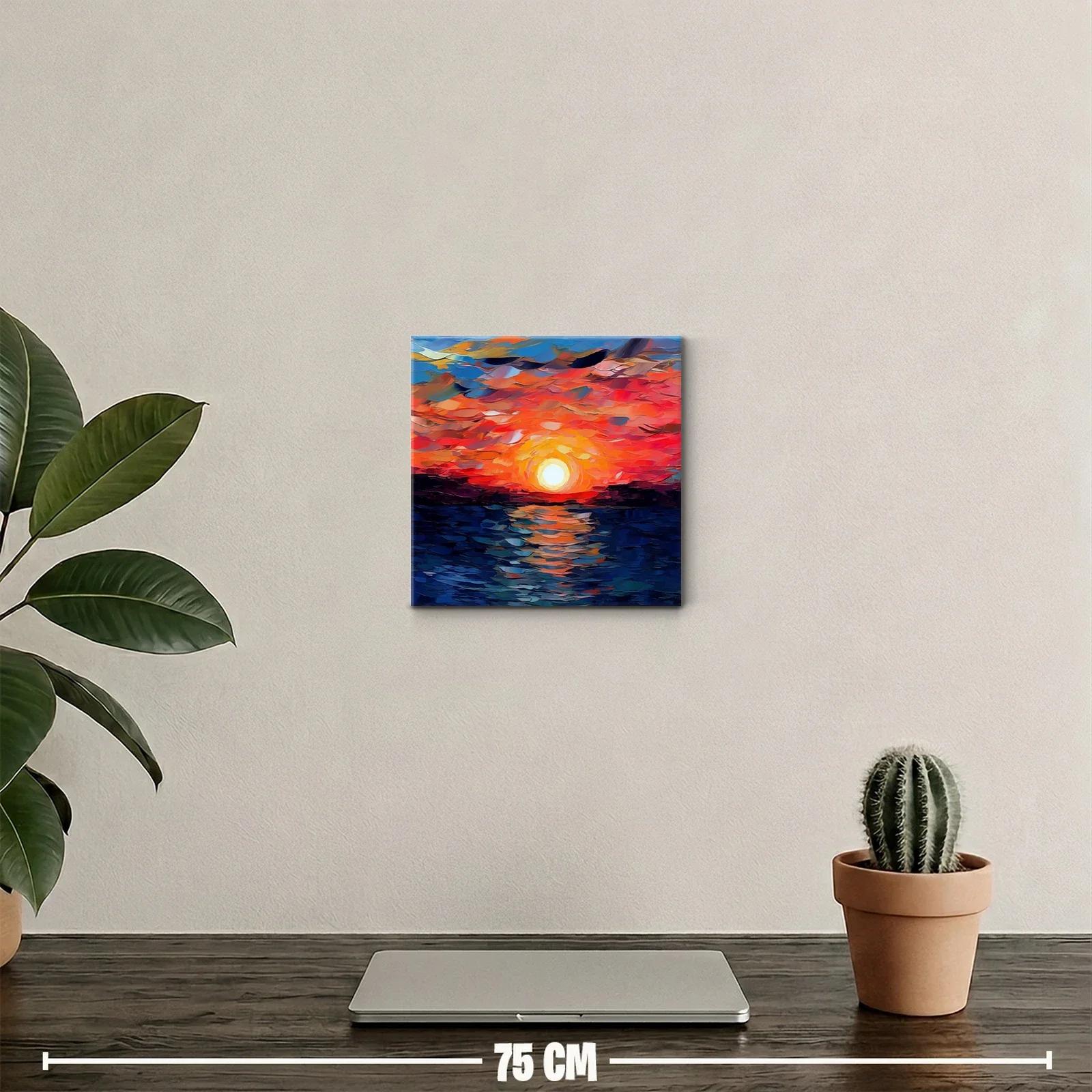 Atardecer vibrante con tonos cálidos y azulados — miniatura 2