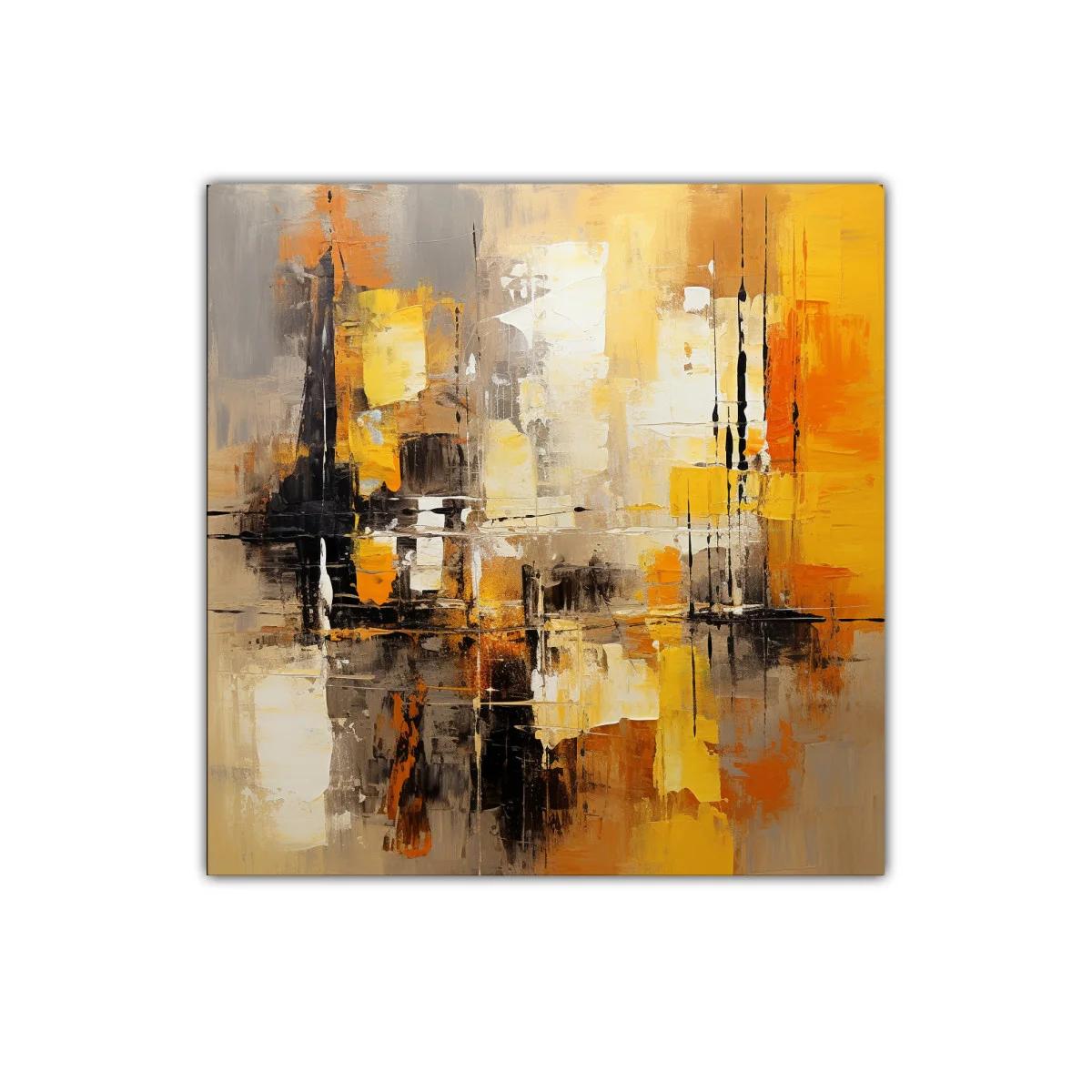 Cuadro Abstracto en Tonos Cálidos para Decoración Moderna — imagen principal