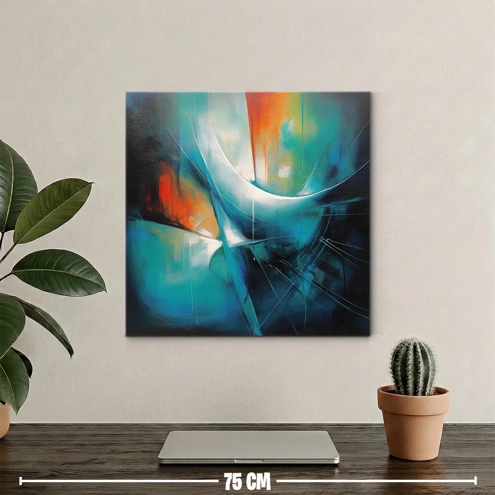 Composición abstracta en tonos vibrantes y contrastes dinámicos — miniatura 2
