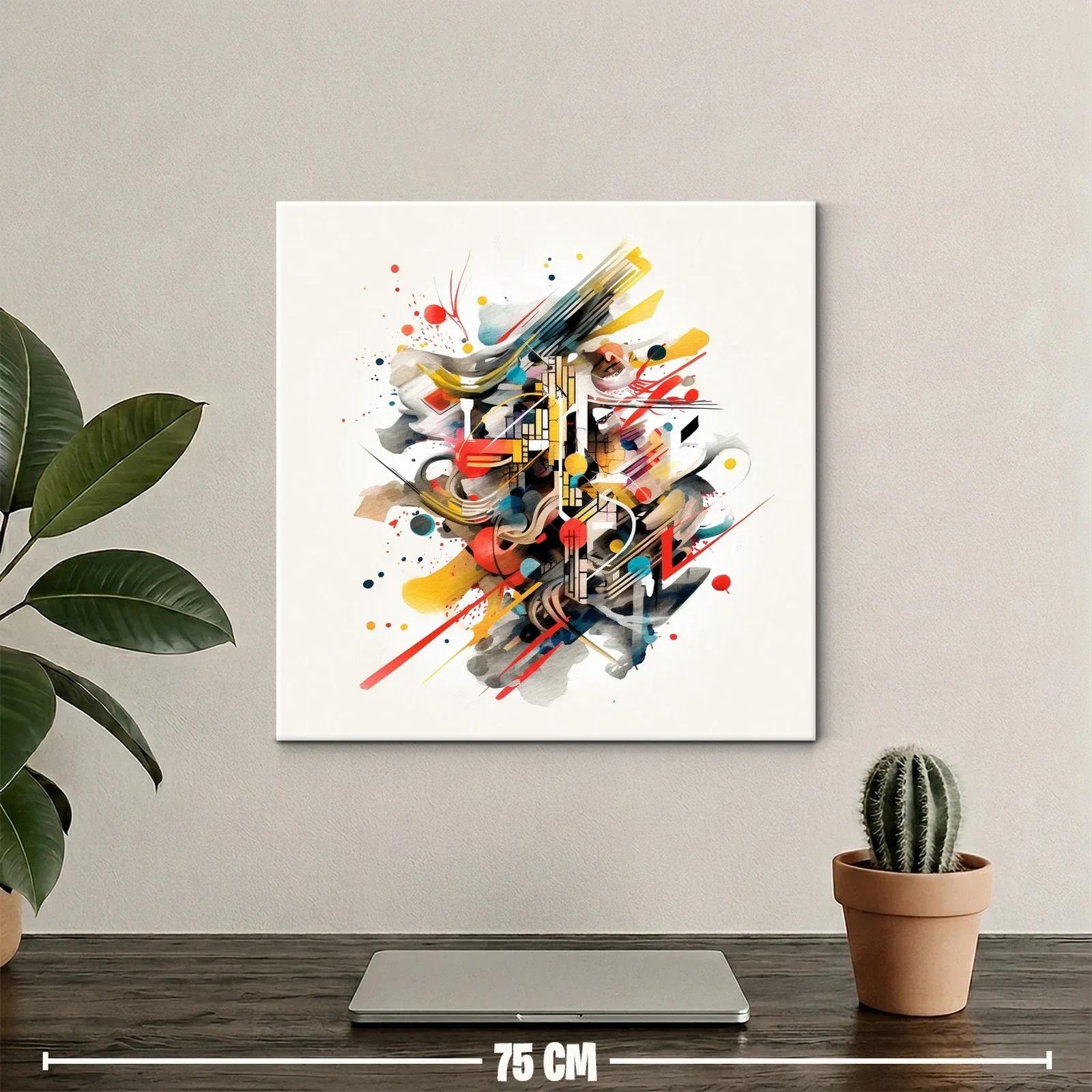 Composición abstracta con vibrantes toques geométricos y dinámicos — miniatura 2