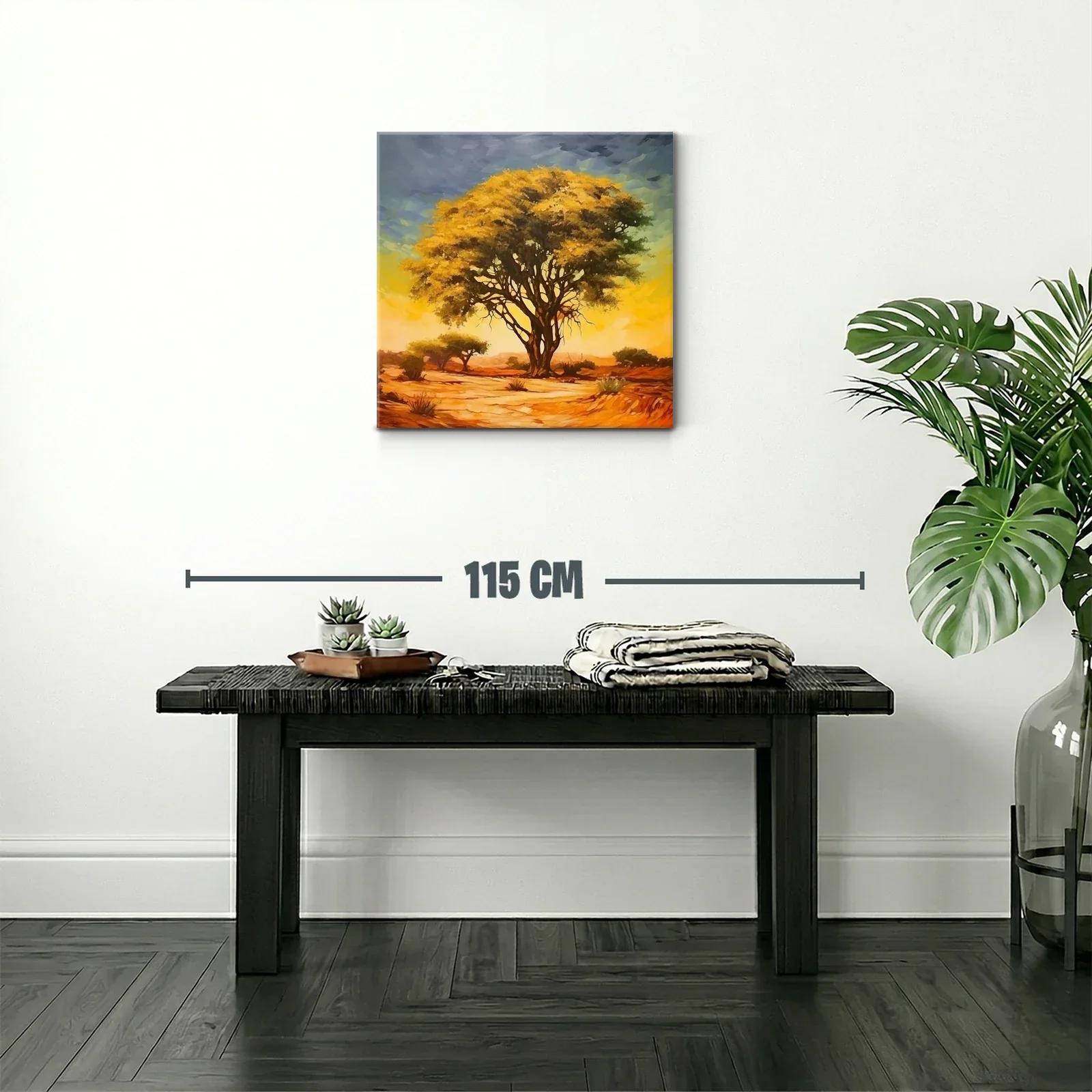 Árbol solitario en paisaje desértico al atardecer — miniatura 2