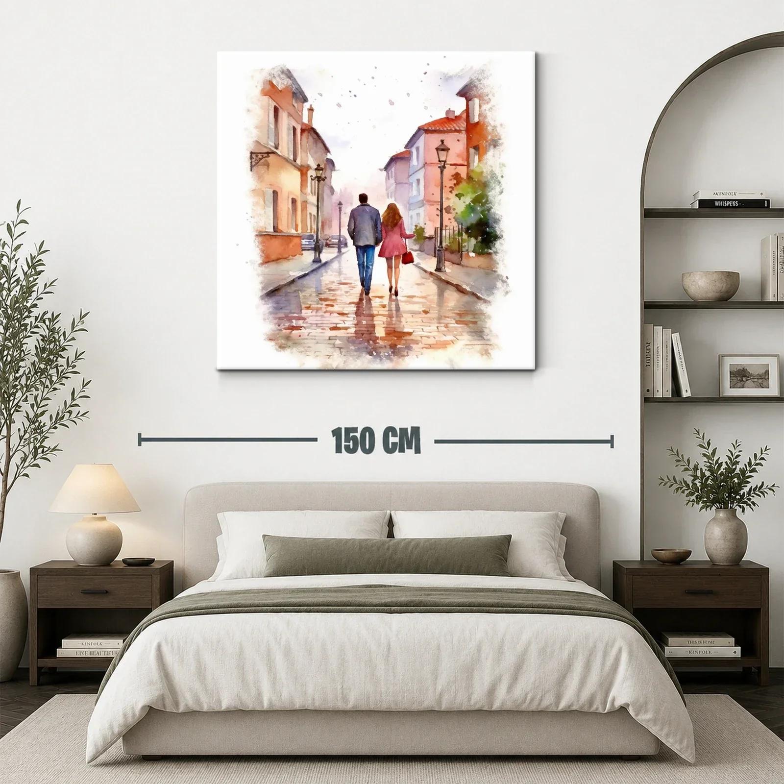 Paseo romántico en ciudad antigua de tonos cálidos — miniatura 3