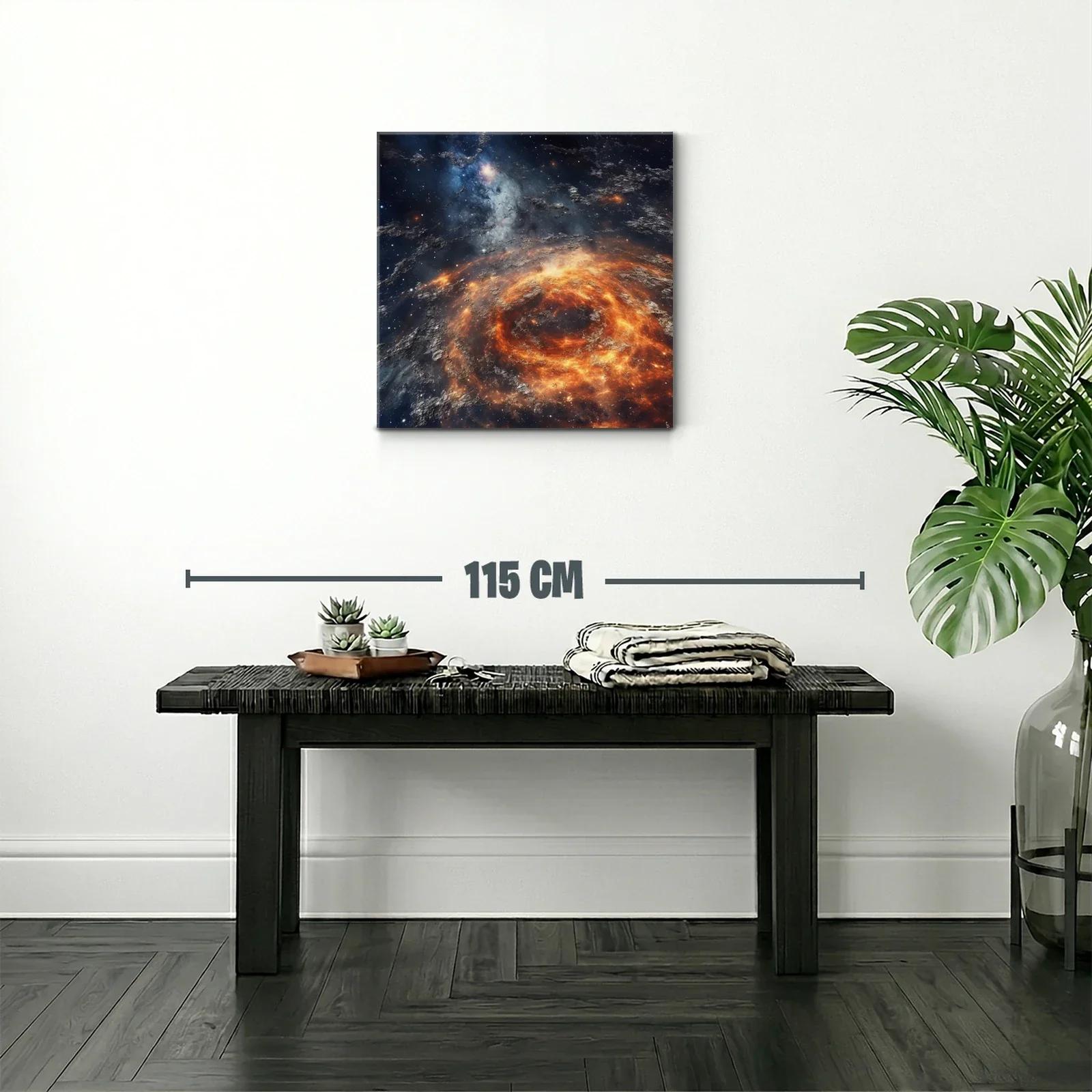Galaxia en llamas con destellos cósmicos vibrantes — miniatura 2