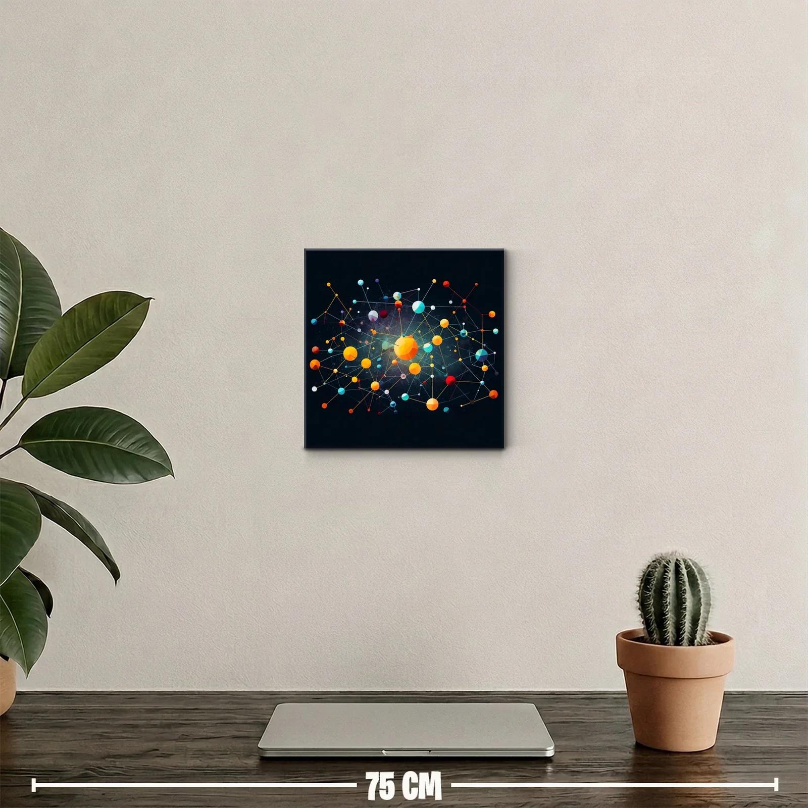 Cuadro abstracto con conexiones coloridas y energía dinámica — miniatura 2