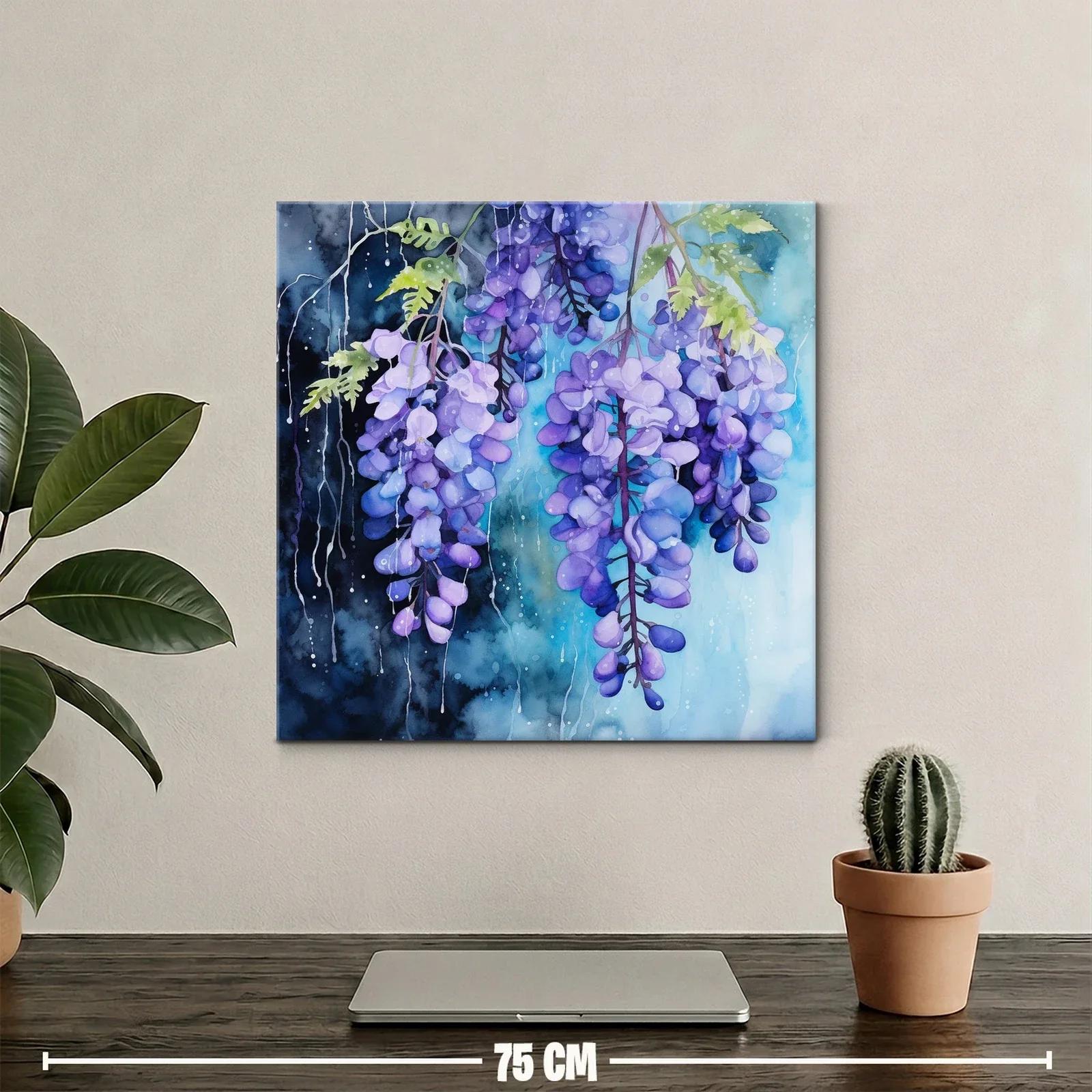 Flores de glicinia en tonos violetas y azules — miniatura 2