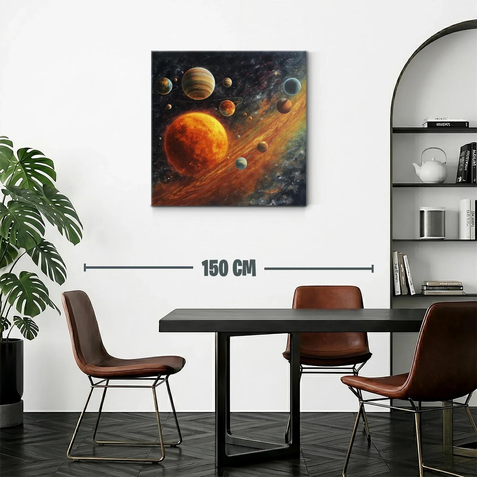 Cuadro del Sistema Solar en tonos cálidos y oscuros — miniatura 2