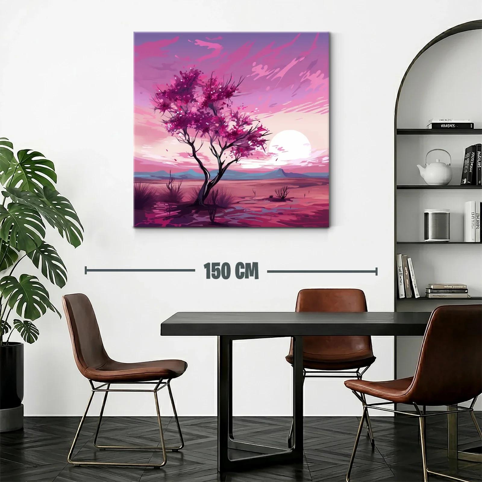 Atardecer en árbol florido con tonos cálidos y vibrantes — miniatura 2
