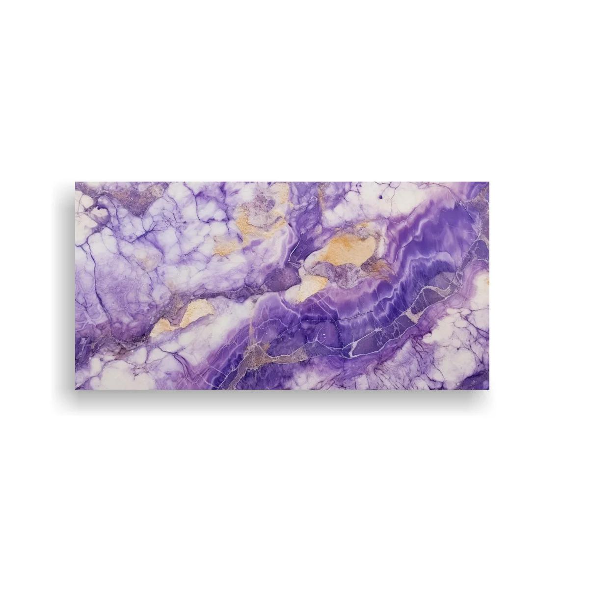 Cuadro mármol violeta con vetas fluidas — imagen principal