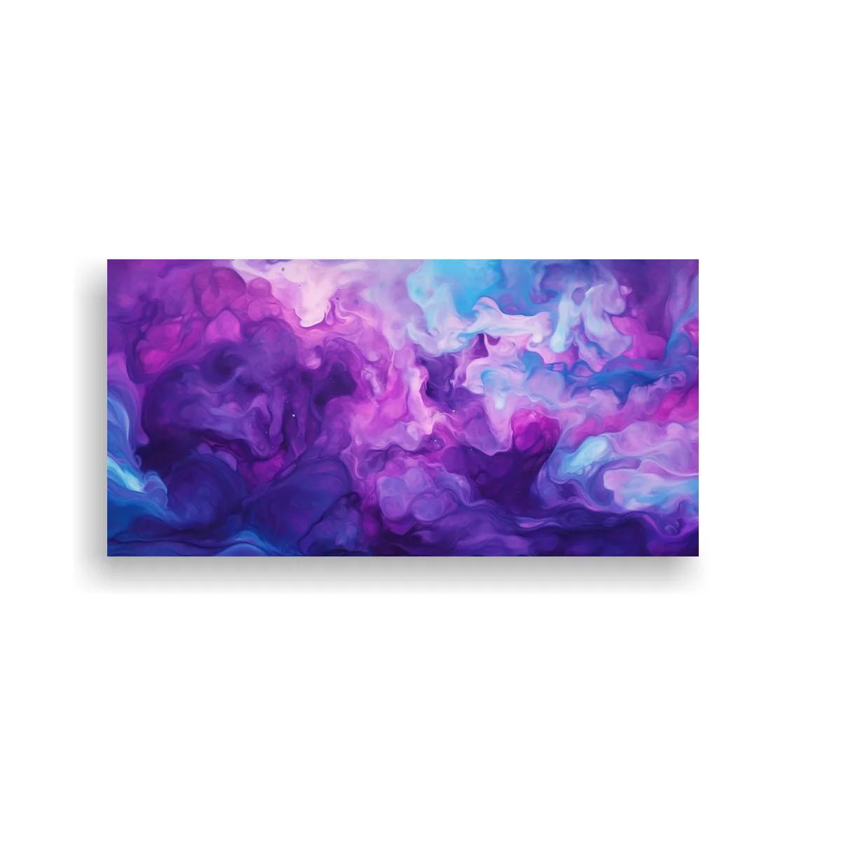 Cuadro nubes de color abstractas en violeta y turquesa — imagen principal