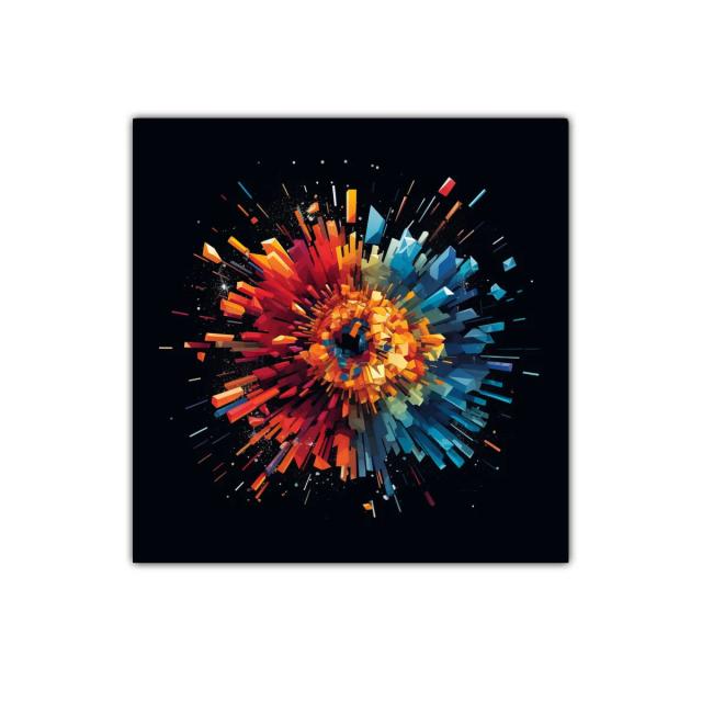 Explosión cromática en vibrante composición geométrica