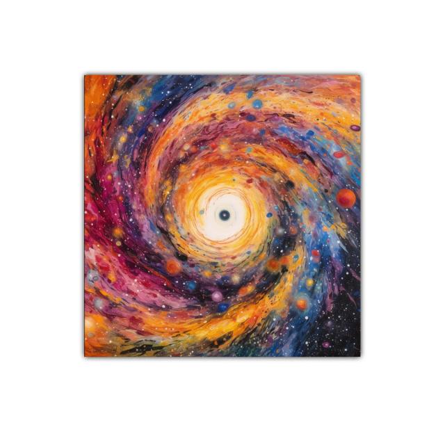 Cuadro Espiral Cósmica de Colores Vibrantes y Luz Central