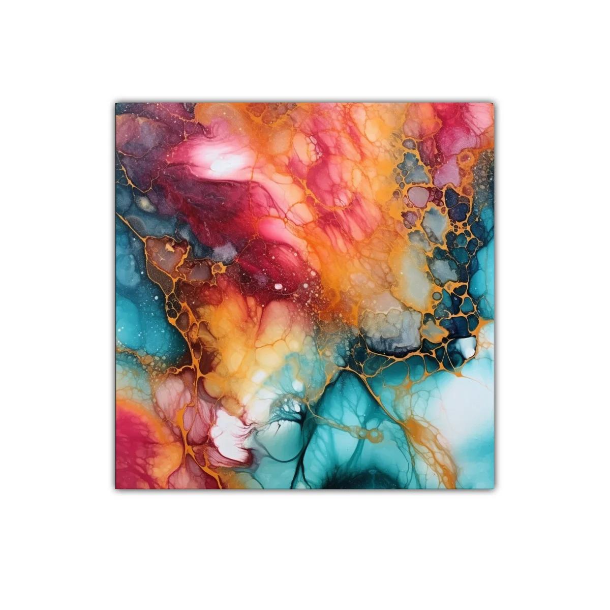 Cuadro abstracto en colores vibrantes y texturas fluidas — imagen principal