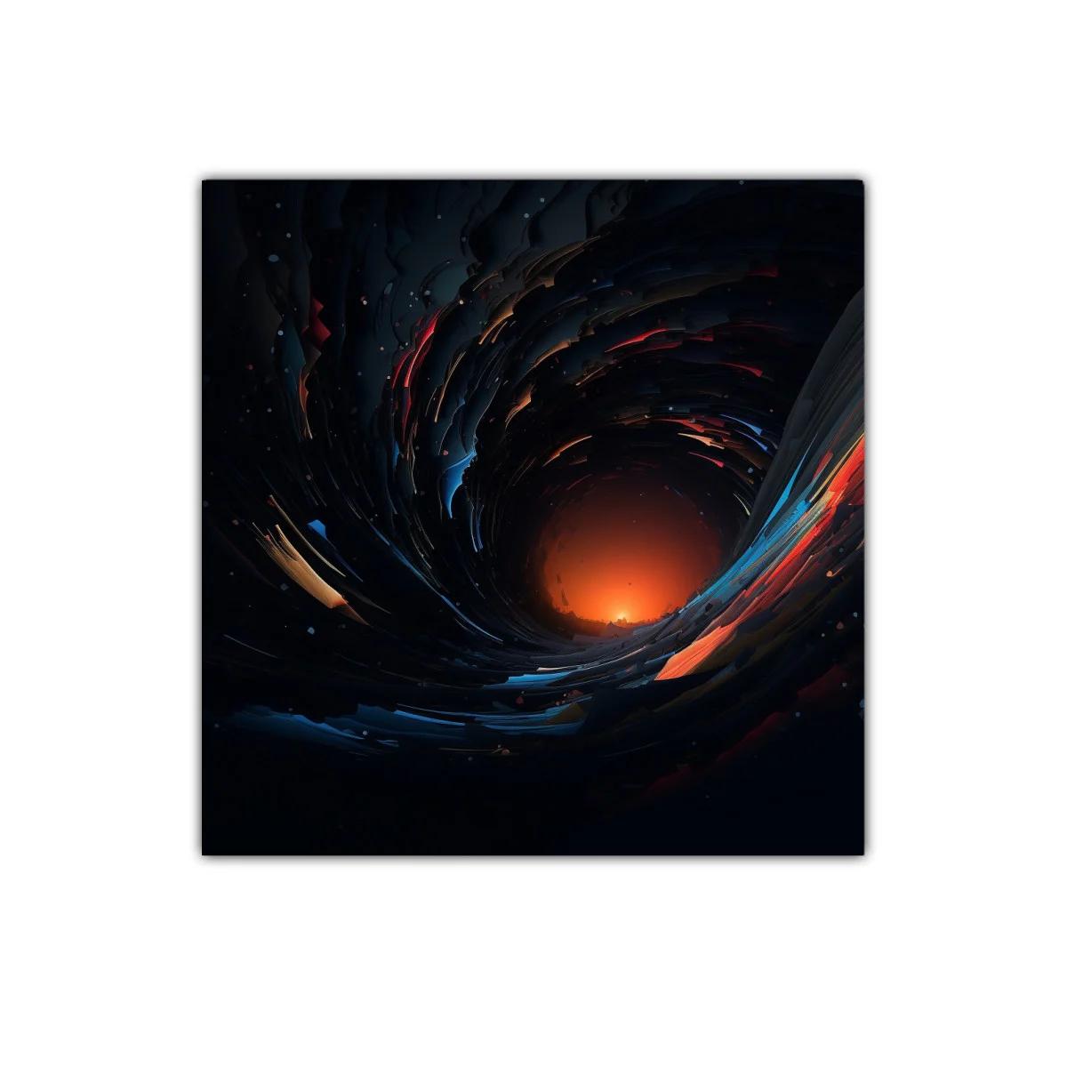 Cuadro abstracto de remolino y luz cálida intensa