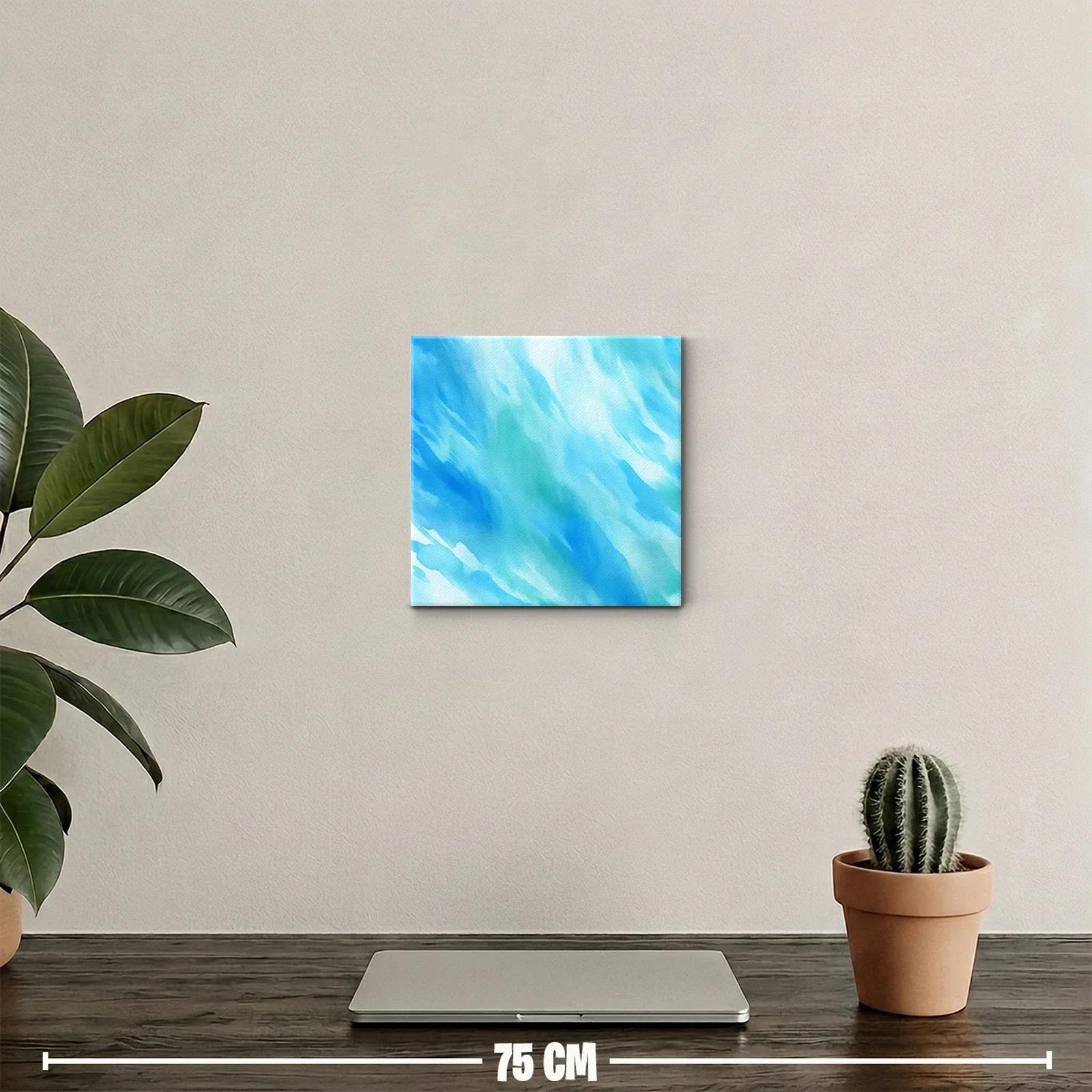 Cuadro abstracto en tonos azules para decoración contemporánea — miniatura 2