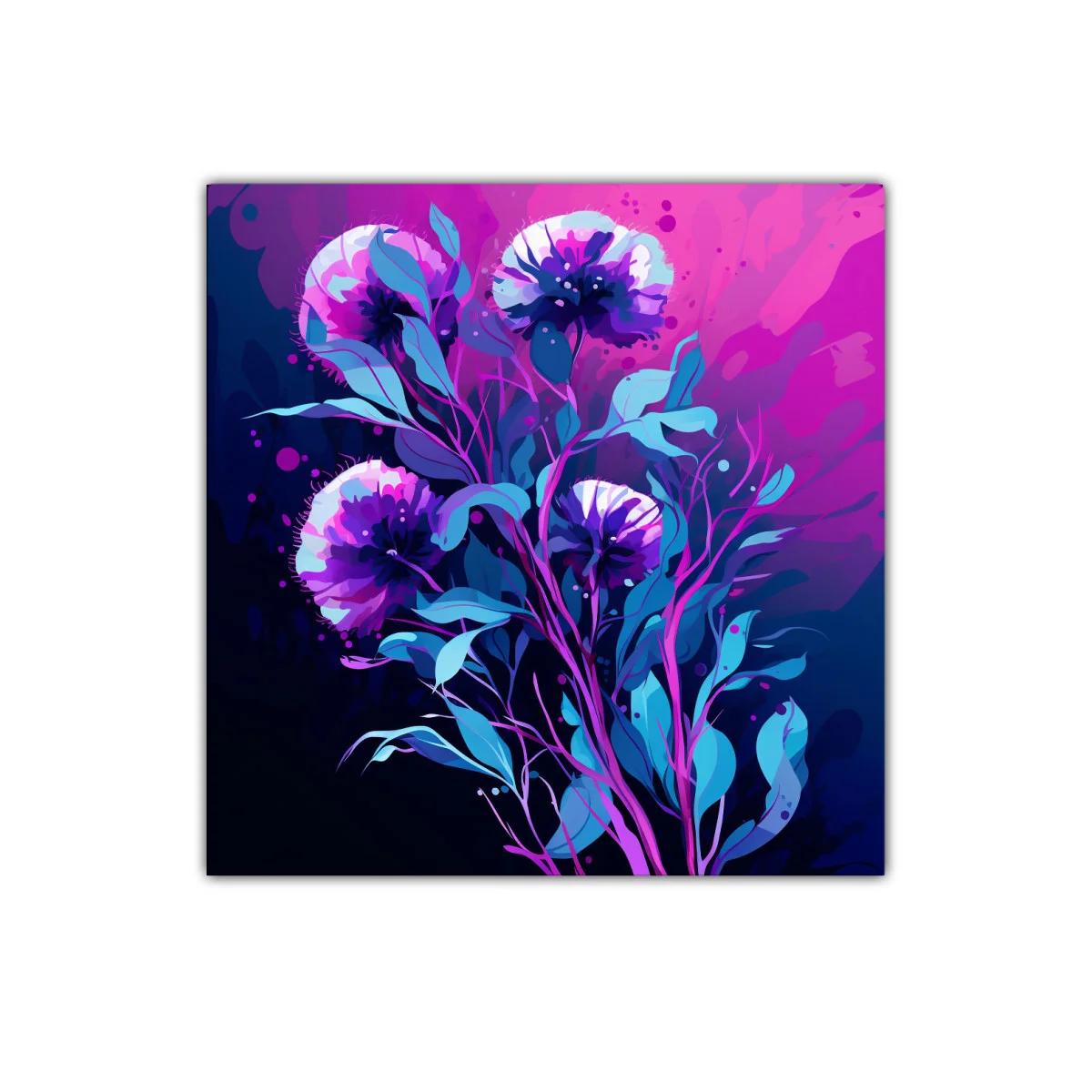 Impactante ramo floral en tonos violetas y azules intensos