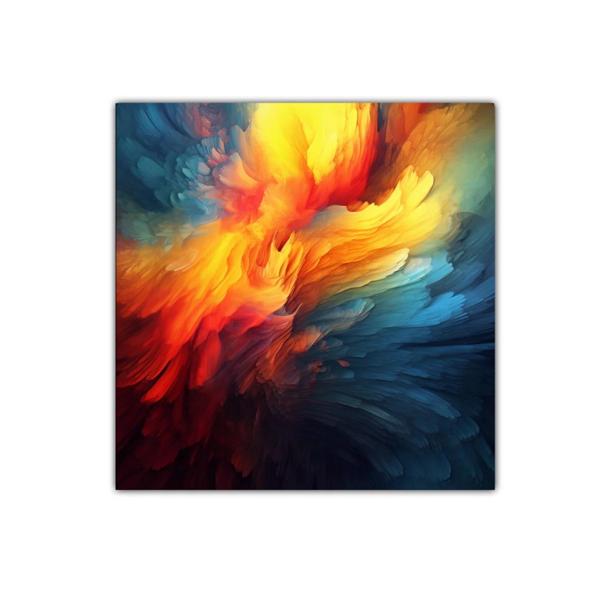 Explosión de colores vibrantes en composición abstracta dinámica — imagen principal