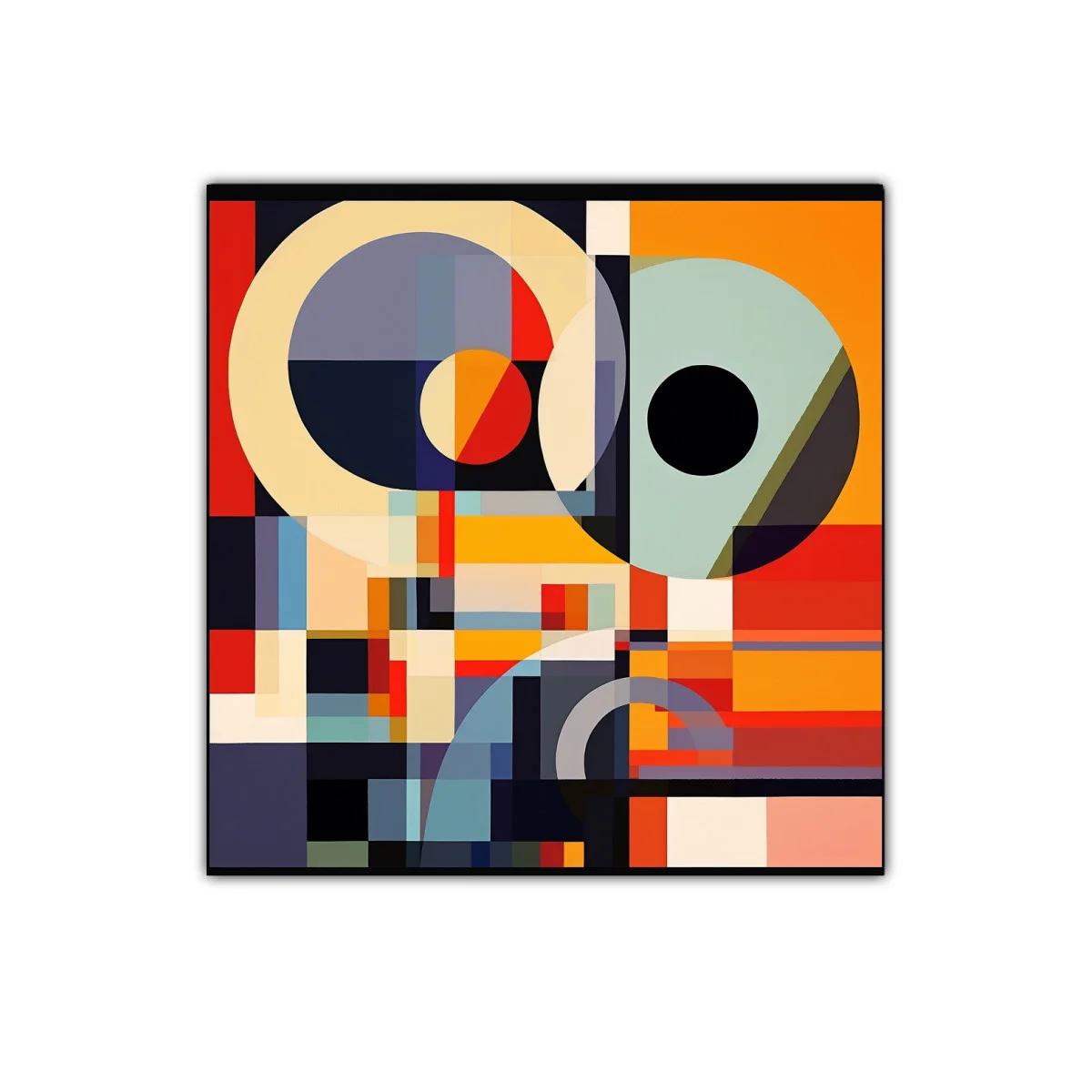 Composición geométrica vibrante y moderna para interiores — imagen principal