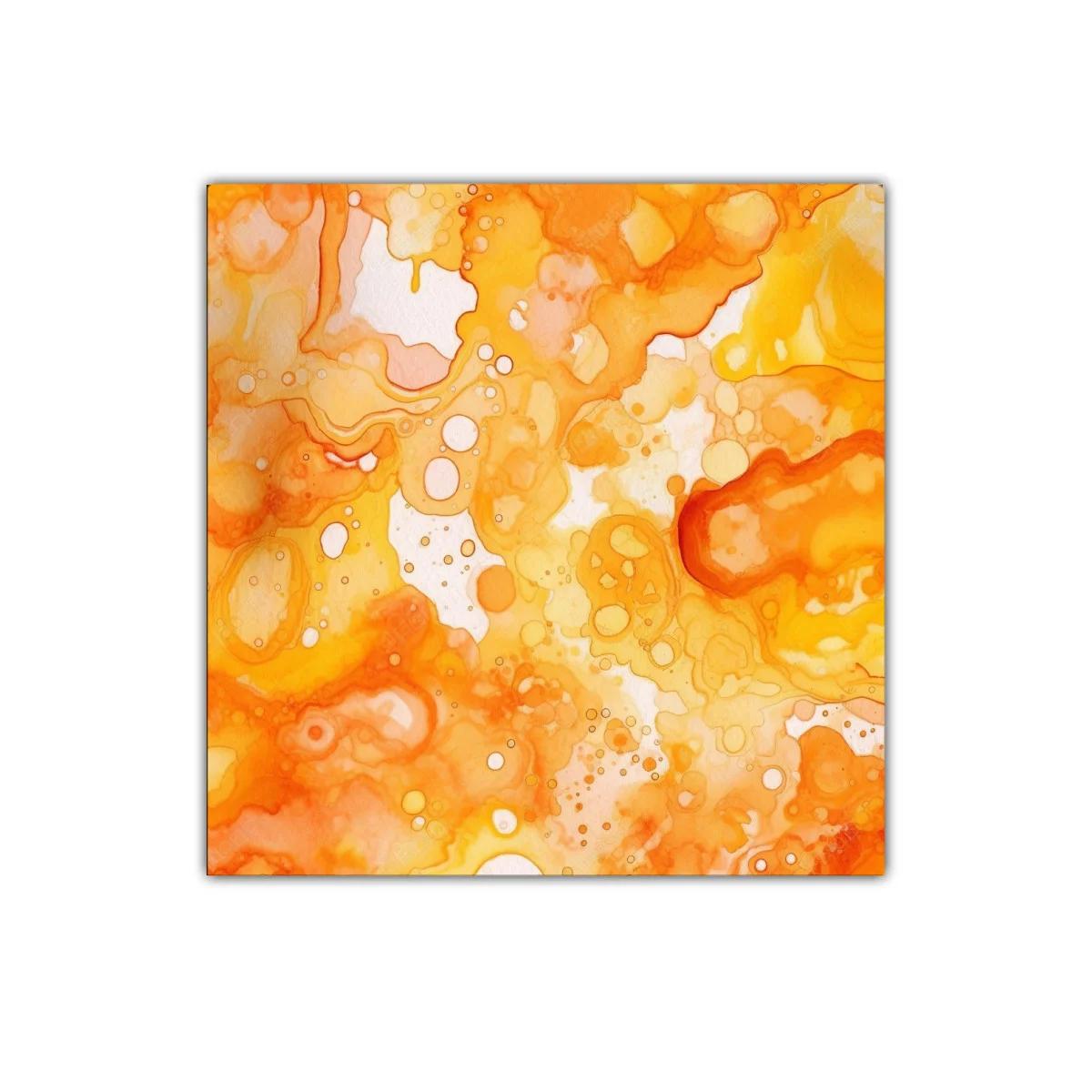 Arte abstracto en tonos cálidos y vibrantes naranja y amarillo — imagen principal