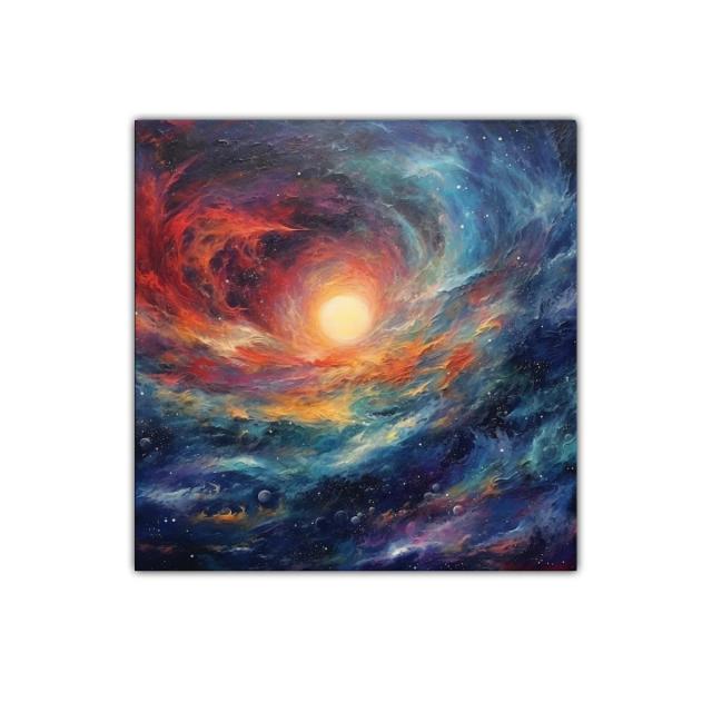 Vórtice Cósmico de Colores Vibrantes en el Espacio