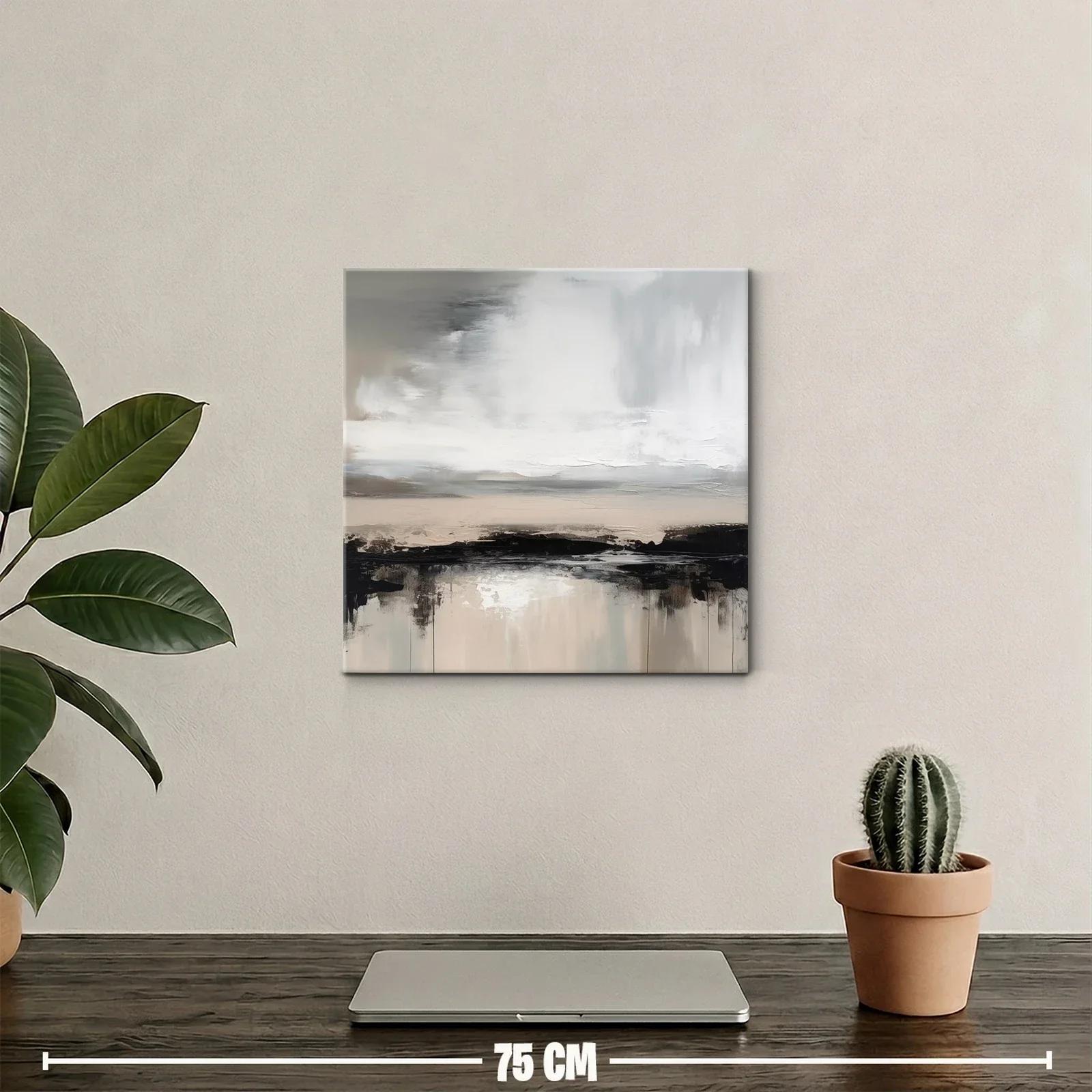 Paisaje abstracto en tonos neutros y texturas suaves — miniatura 2