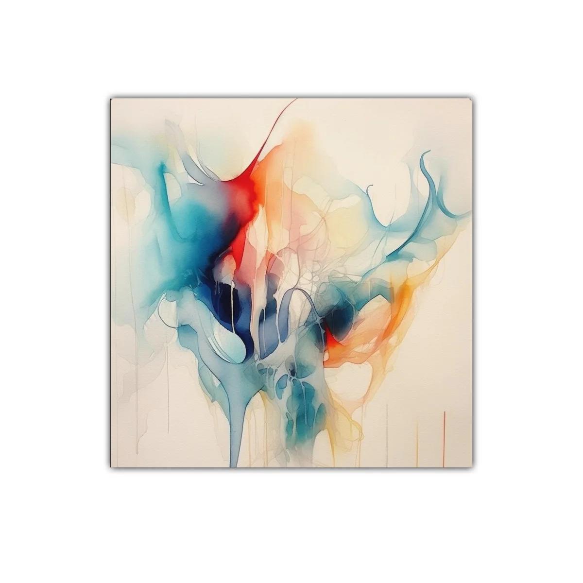 Obra abstracta con tonos intensos y suaves fluidos — imagen principal