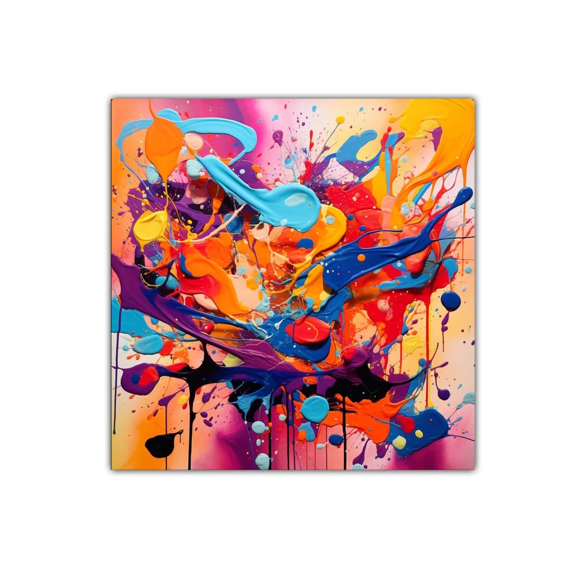 Estallido de colores vibrantes y movimiento dinámico