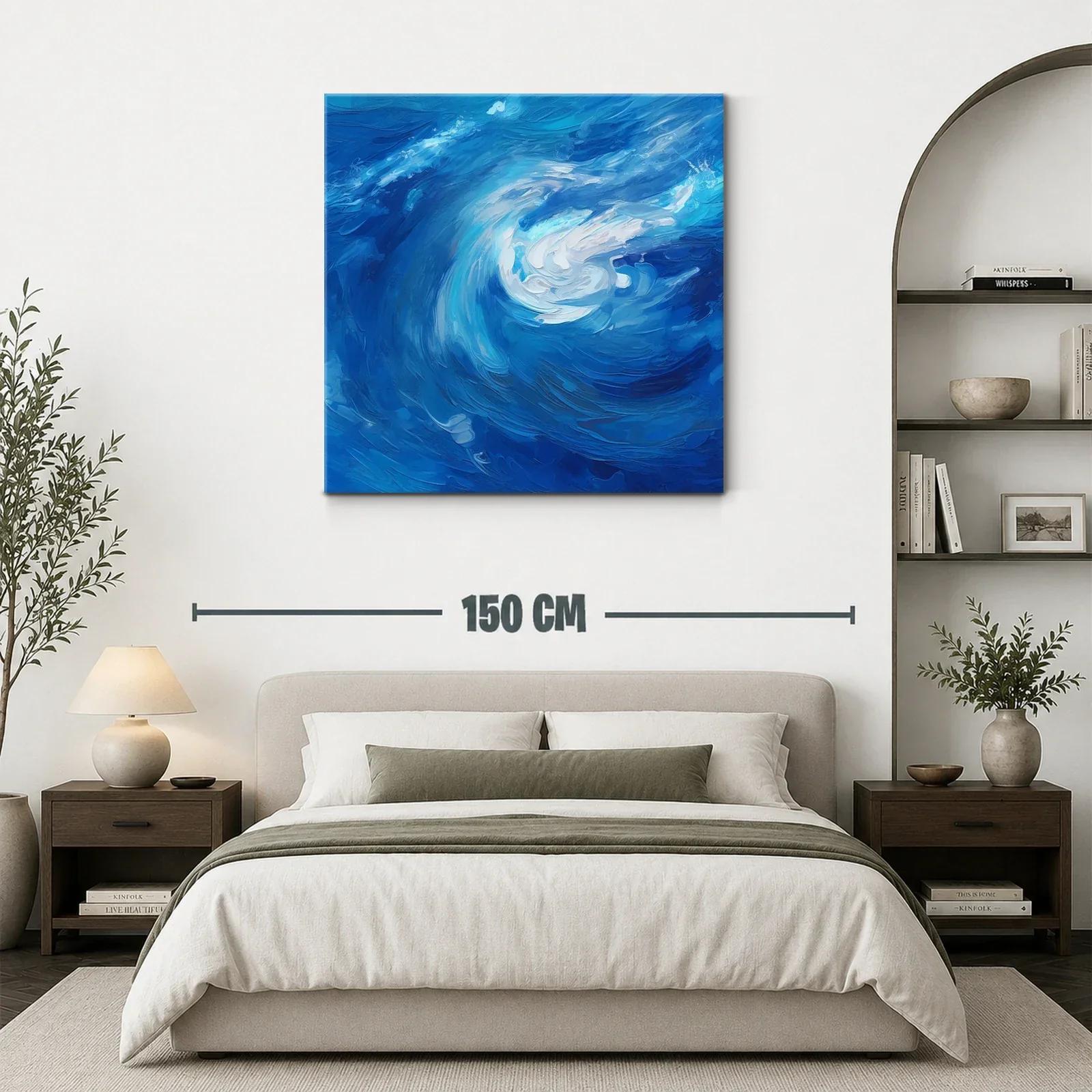 Inspirador remolino en tonos intensos de azul y blanco — miniatura 3