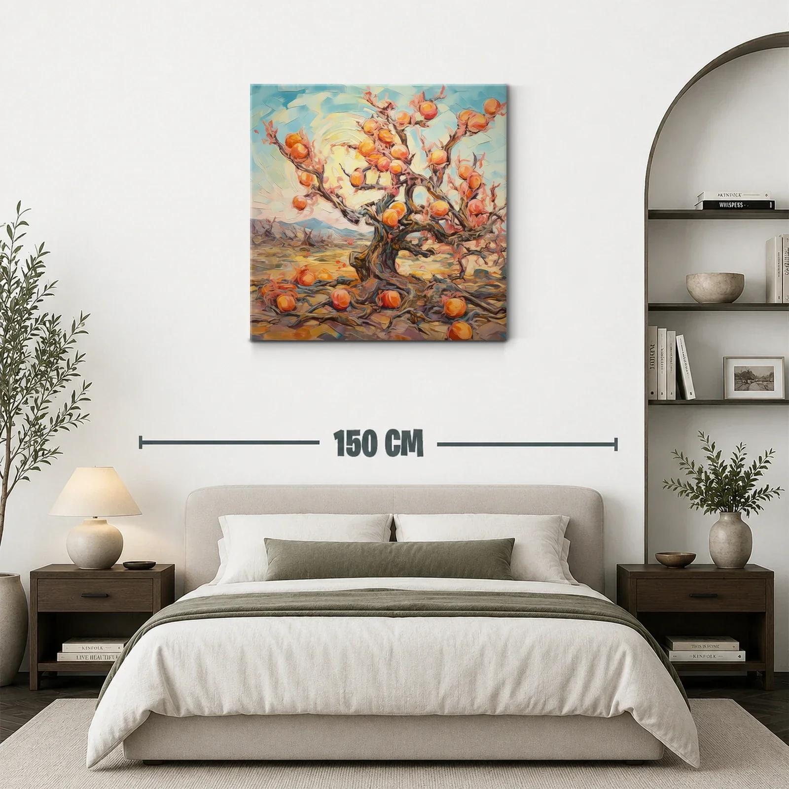 Árbol con Frutos Naranjas en Paisaje Soleado — miniatura 3