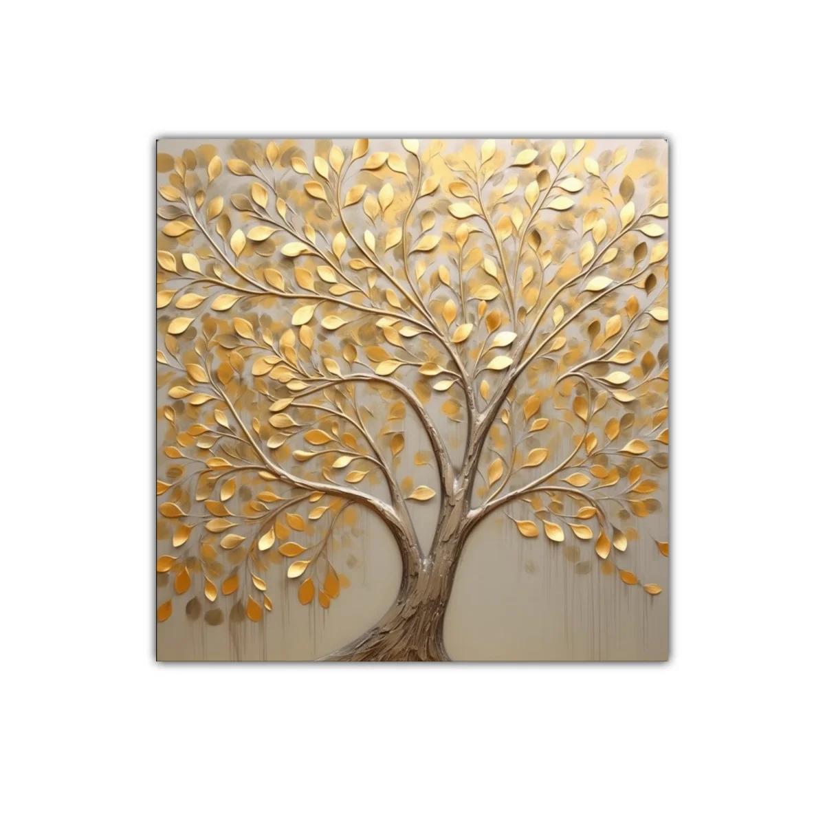 Cuadro árbol dorado elegante para decoración sofisticada — imagen principal