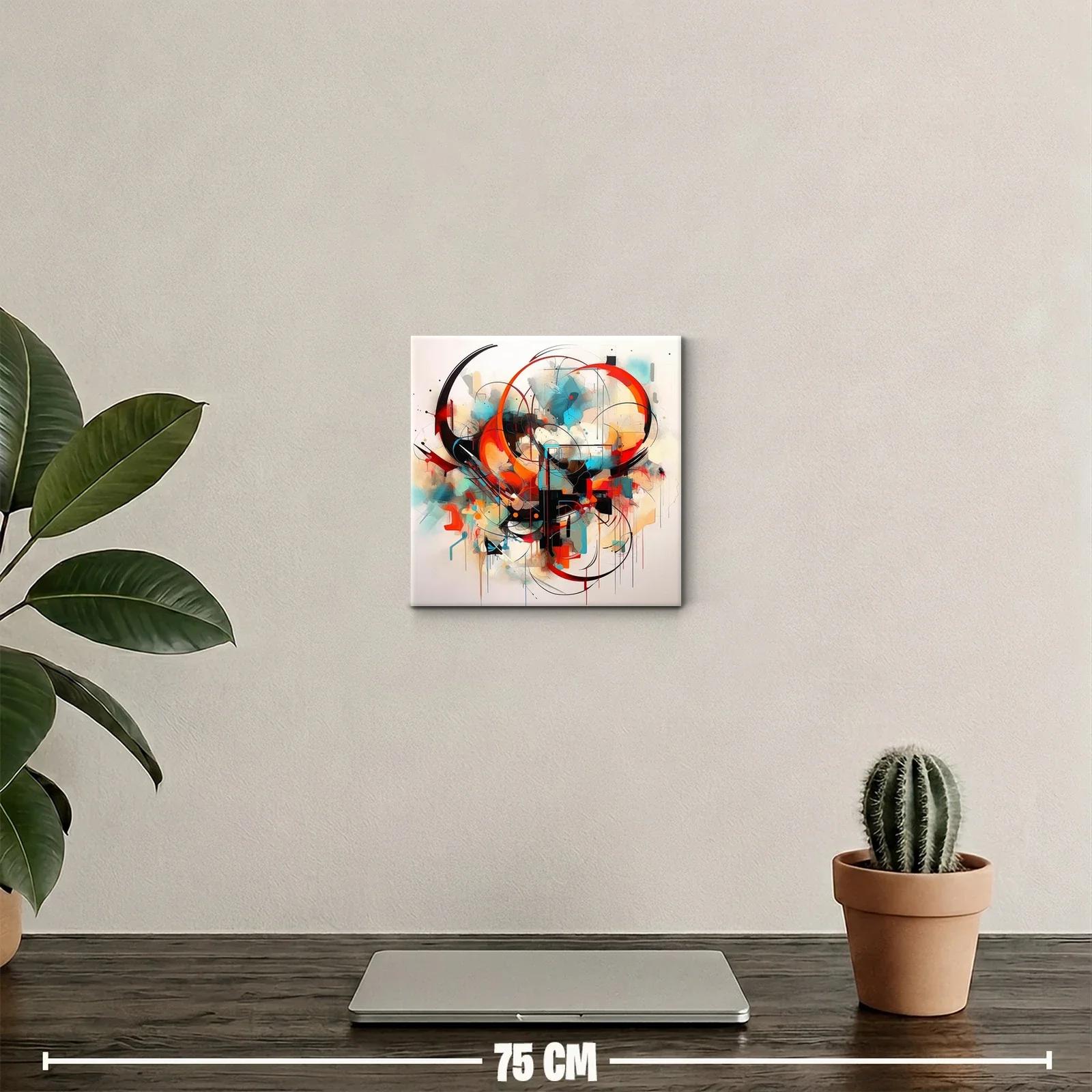 Composición abstracta con formas circulares y dinámicas — miniatura 2