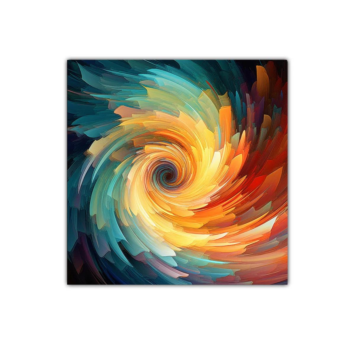 Cuadro Espiral de Colores Intensos y Dinámicos