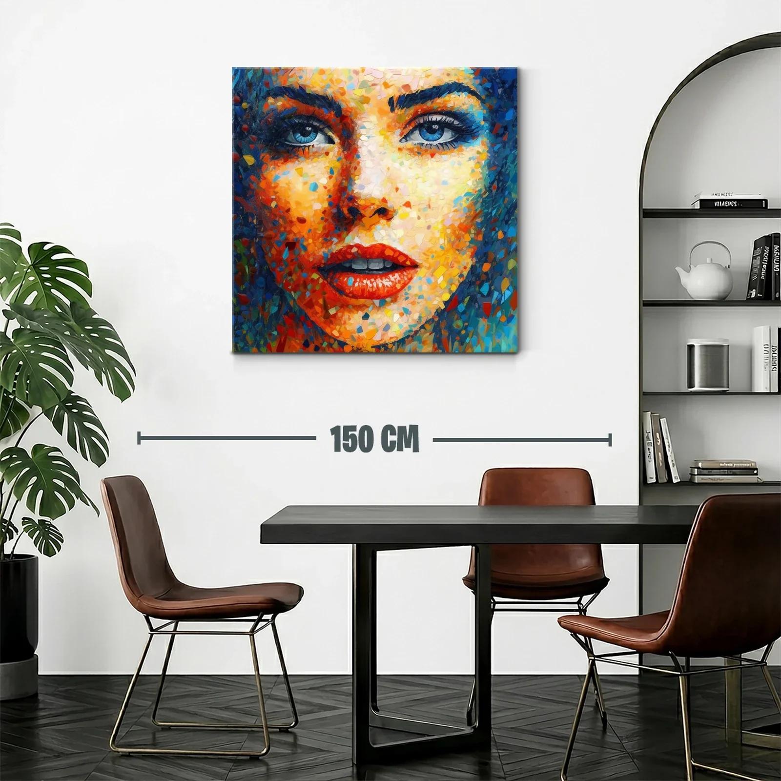 Retrato vibrante de rostro femenino con mirada intensa — miniatura 2