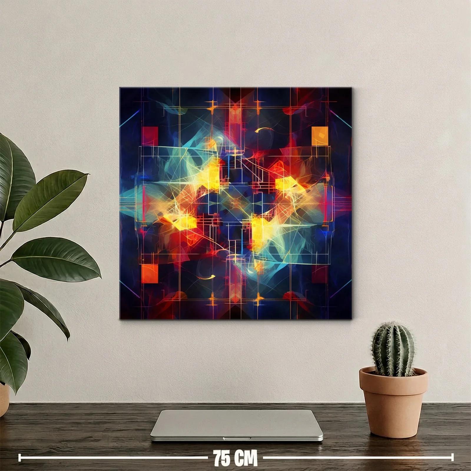 Composición abstracta vibrante con geometría cromática — miniatura 2