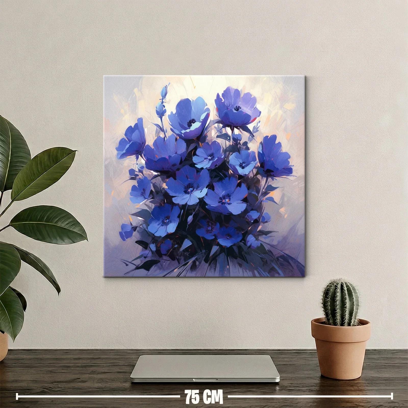 Ramo de flores azules con fondo suave y delicado — miniatura 2