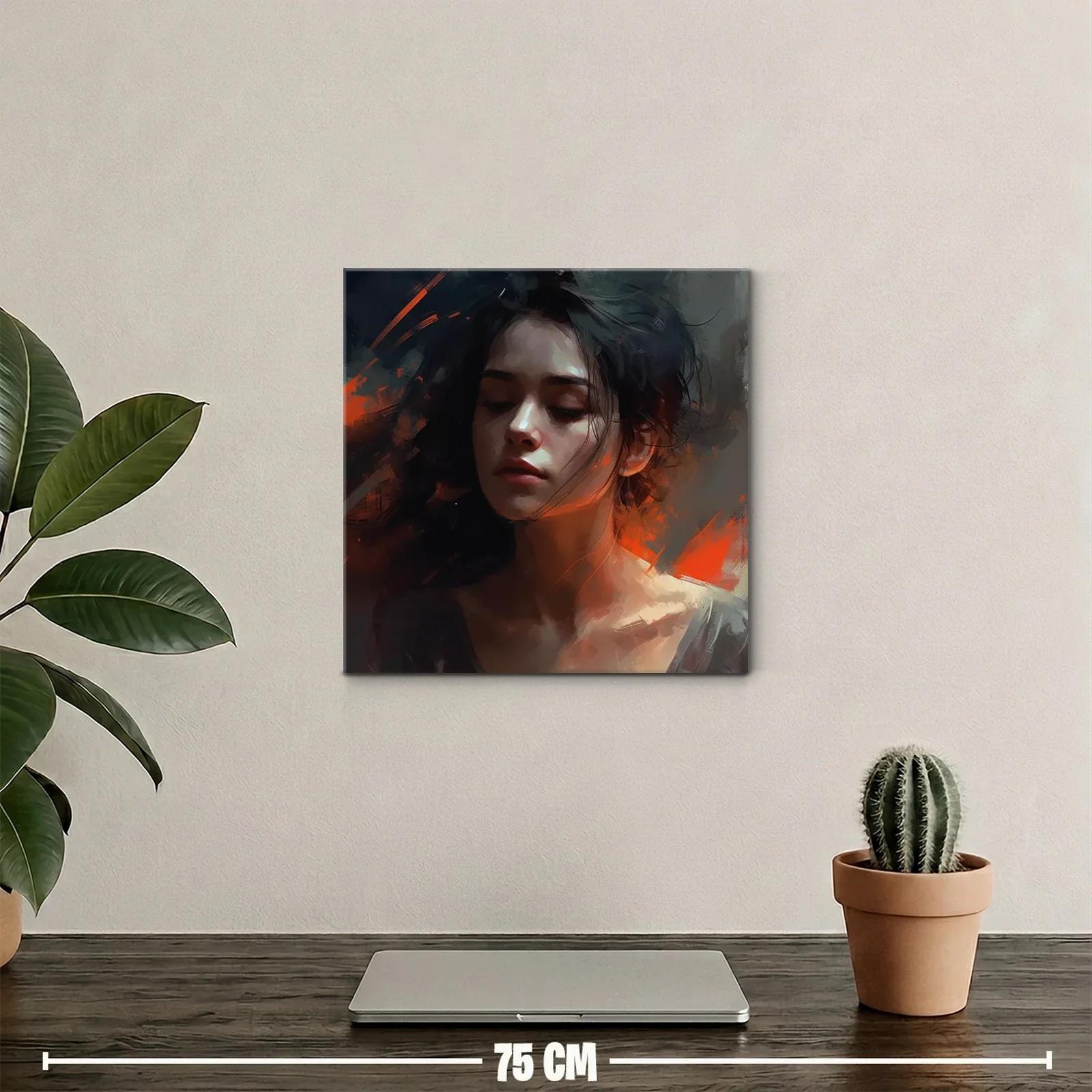 Retrato femenino con contraste de luces y sombras cálidas — miniatura 2