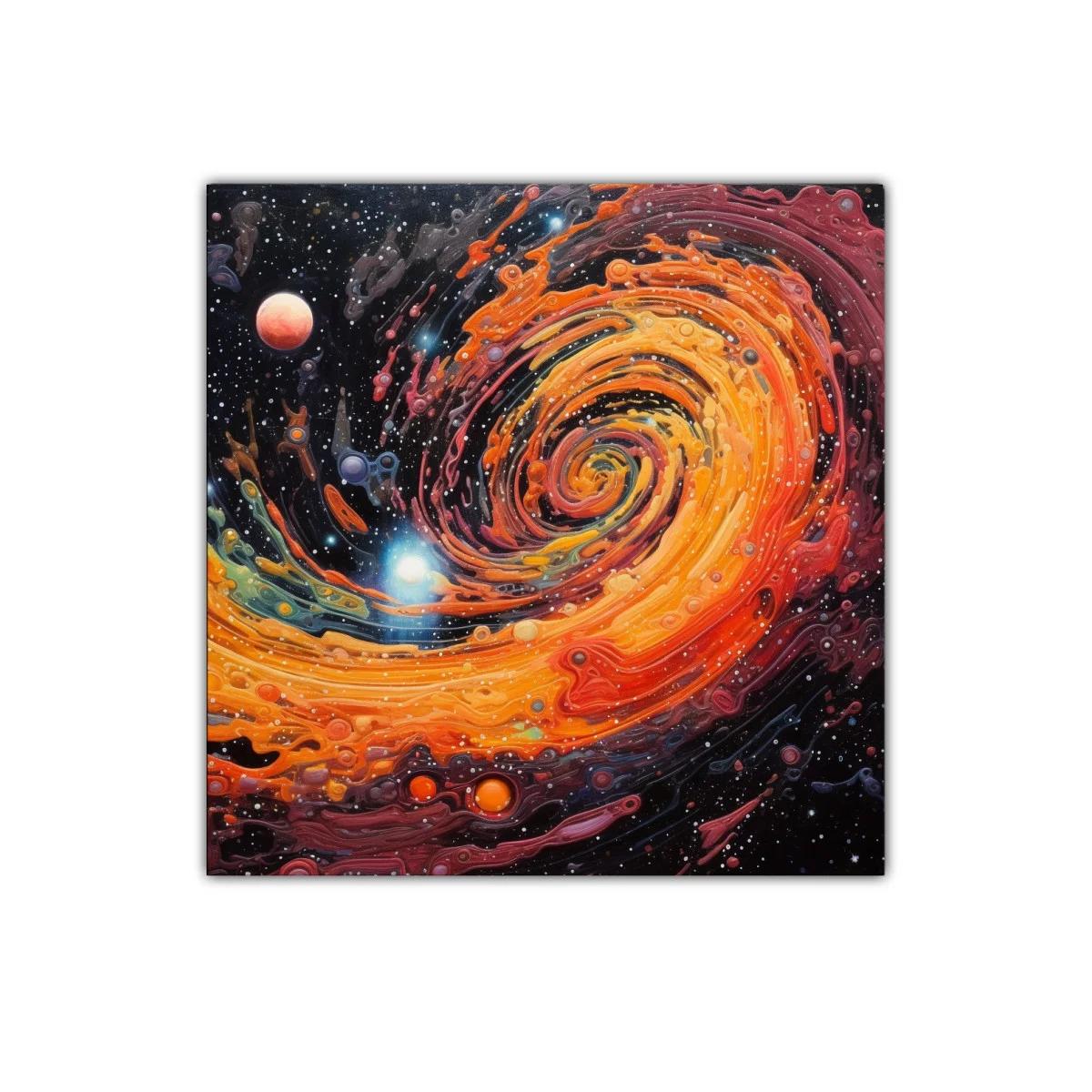 Espiral Galáctico en Tonos Cálidos y Vibrantes