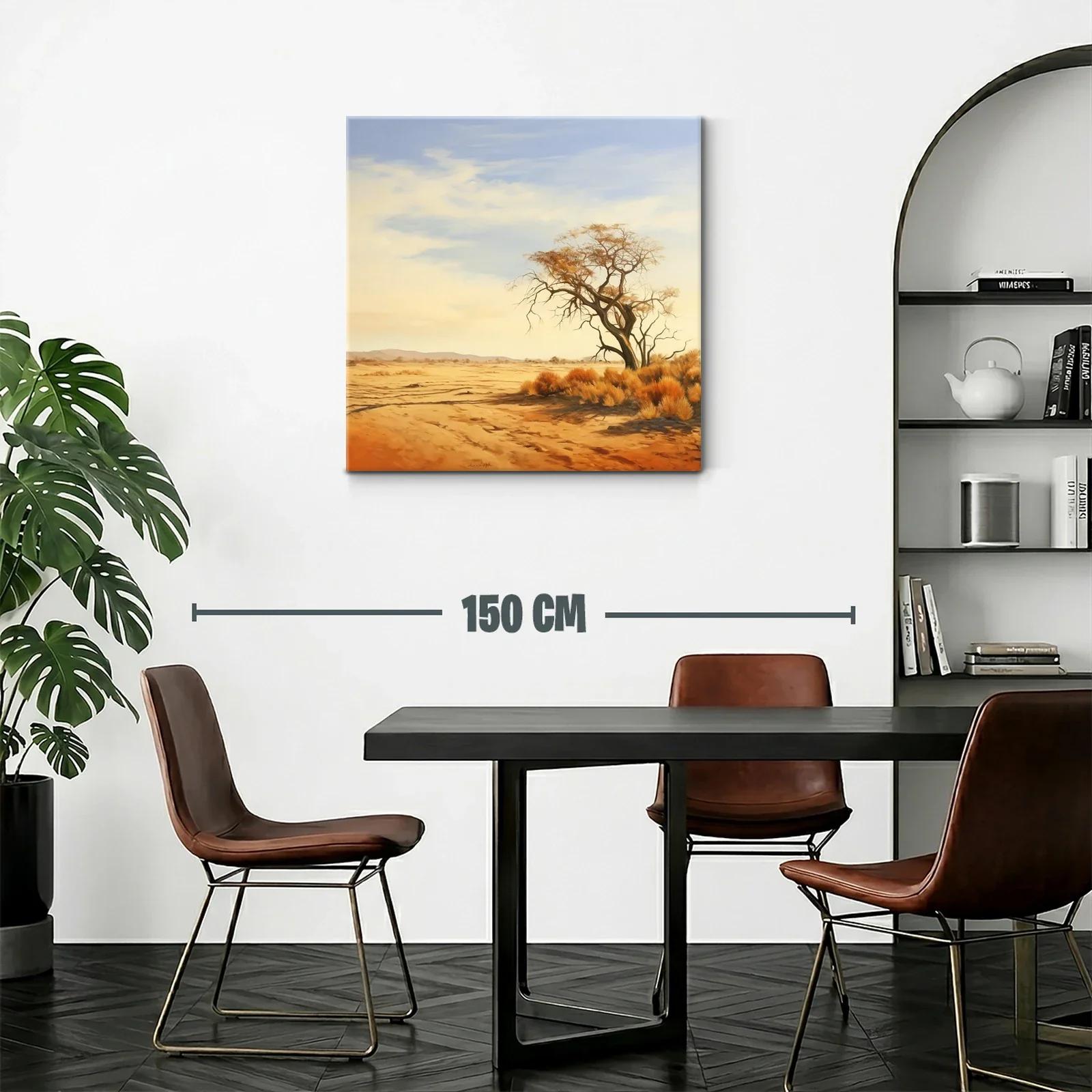 Paisaje sereno con árbol solitario en tonos cálidos — miniatura 2
