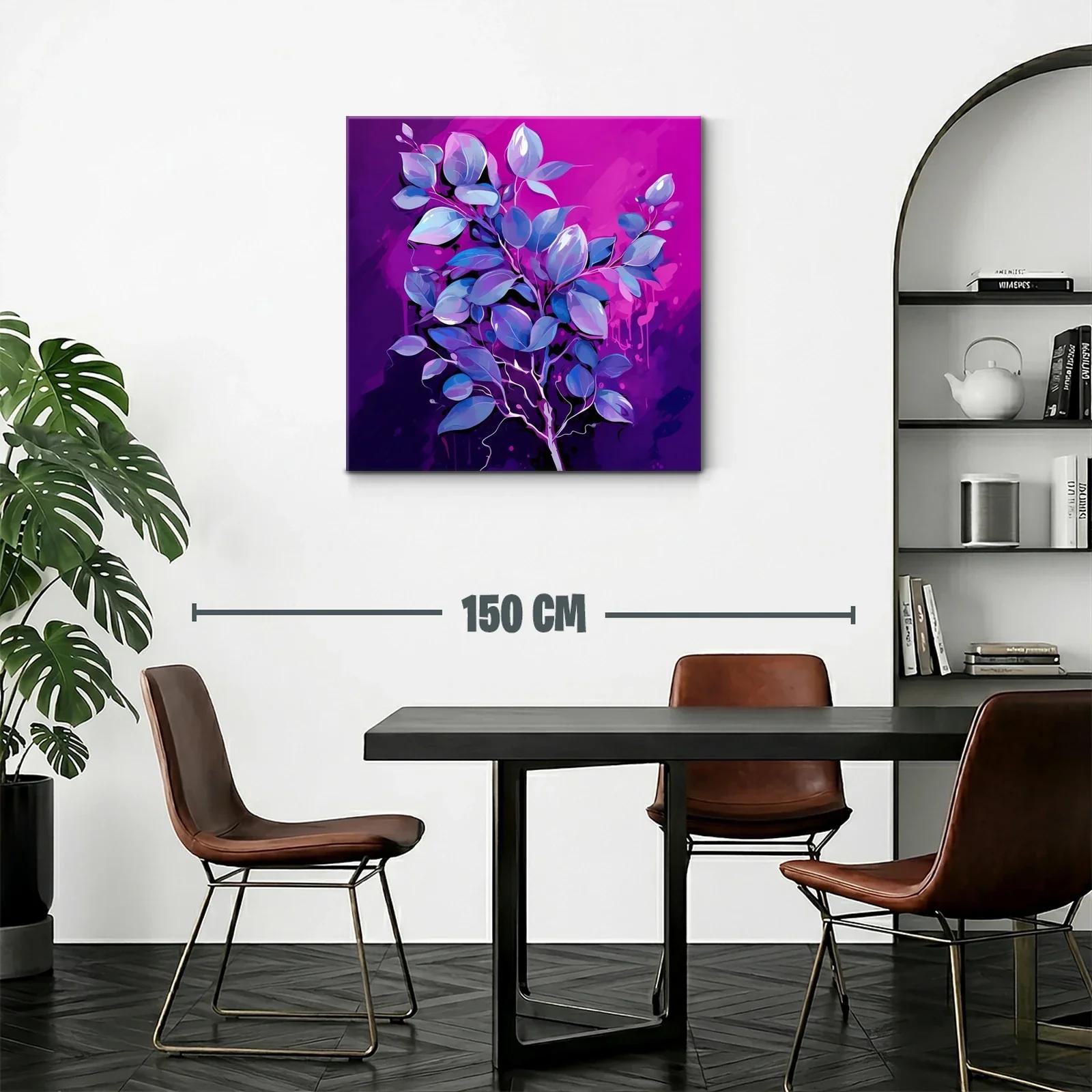 Elegante composición floral en tonos violetas y azules — miniatura 2