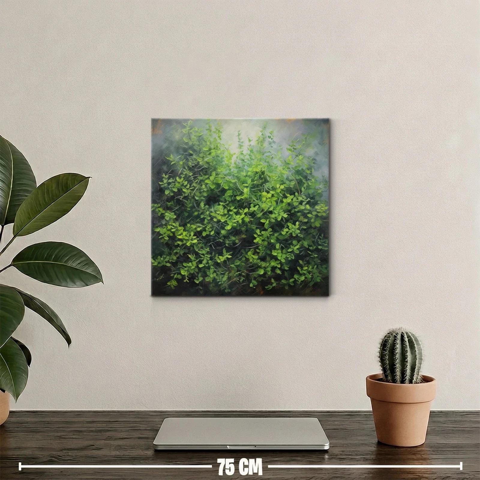 Cuadro con motivo de follaje verde vibrante para interiores naturales — miniatura 2