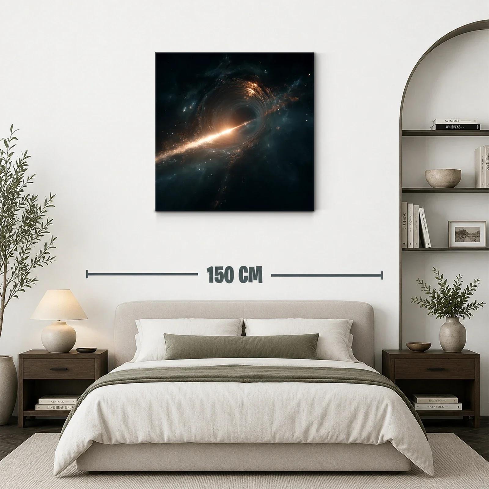 Cuadro Espacial con Agujero Negro y Luz Radiante — miniatura 3
