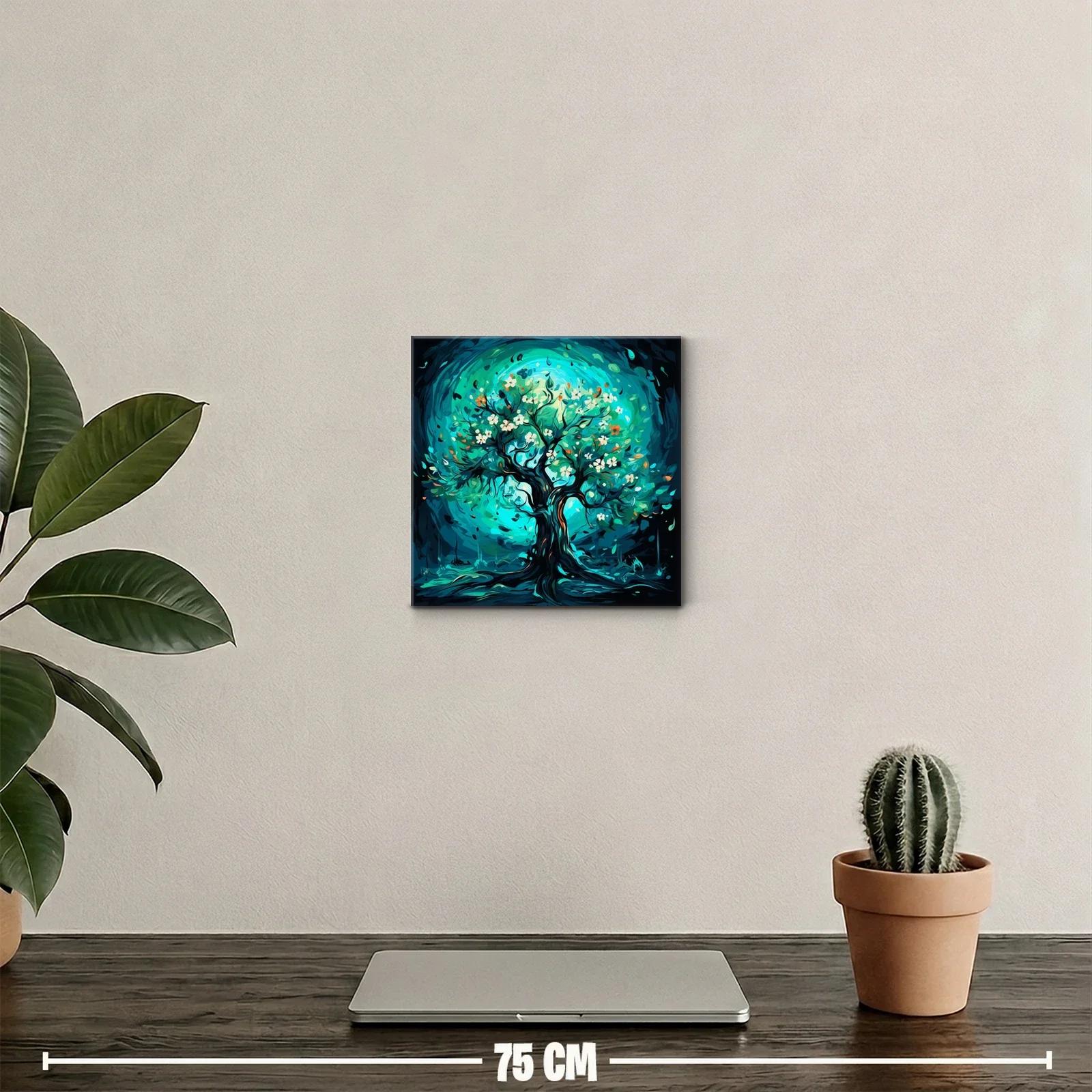 Árbol floreciente en tonos vibrantes y armoniosos — miniatura 2