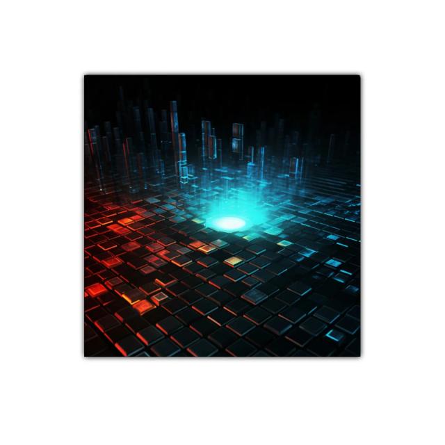 Cuadro decorativo con efecto futurista y juegos de luz
