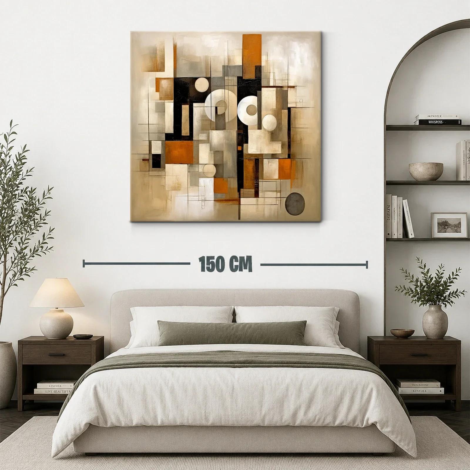 Composición abstracta con formas geométricas y tonos cálidos — miniatura 3